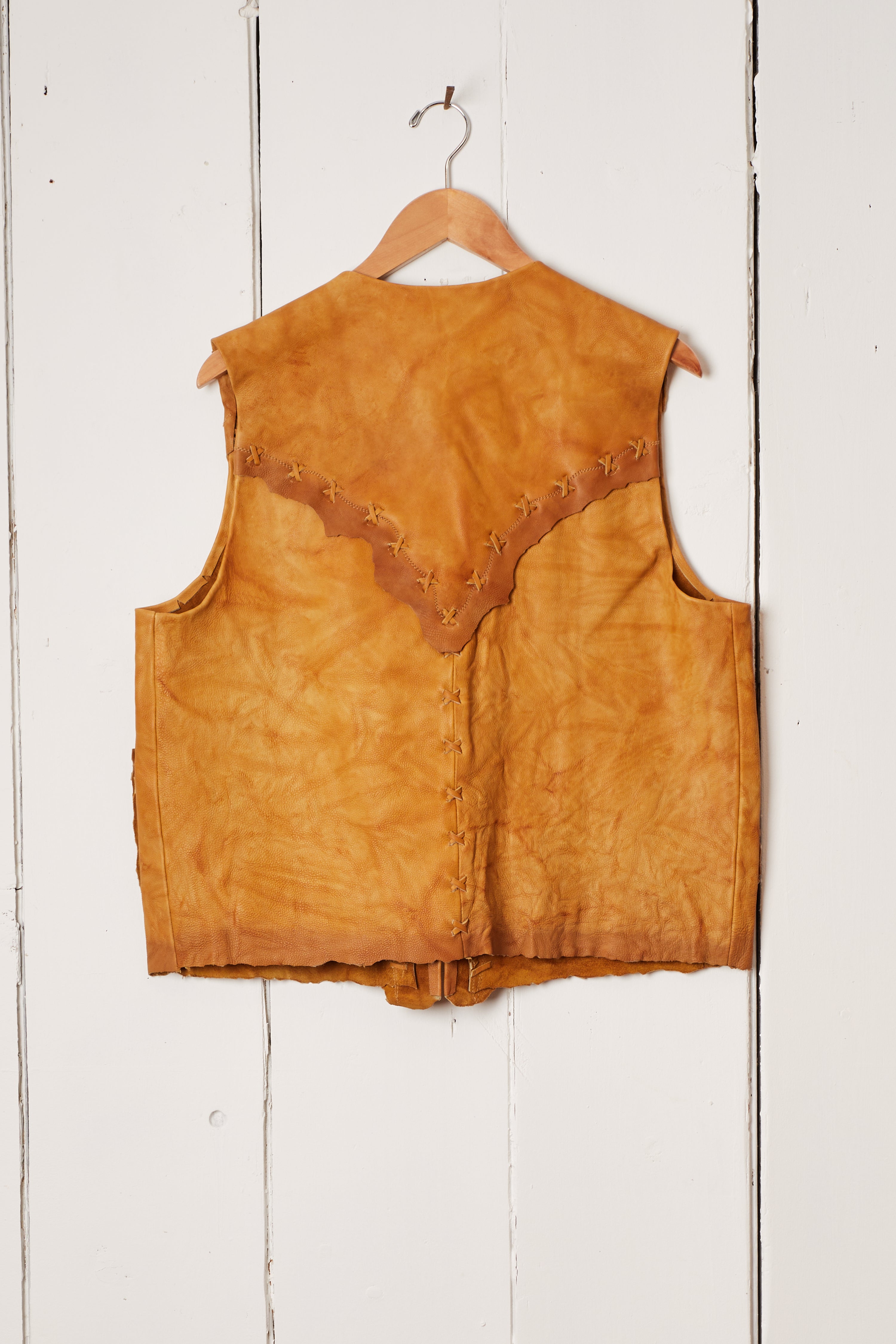 TAN LEATHER VEST