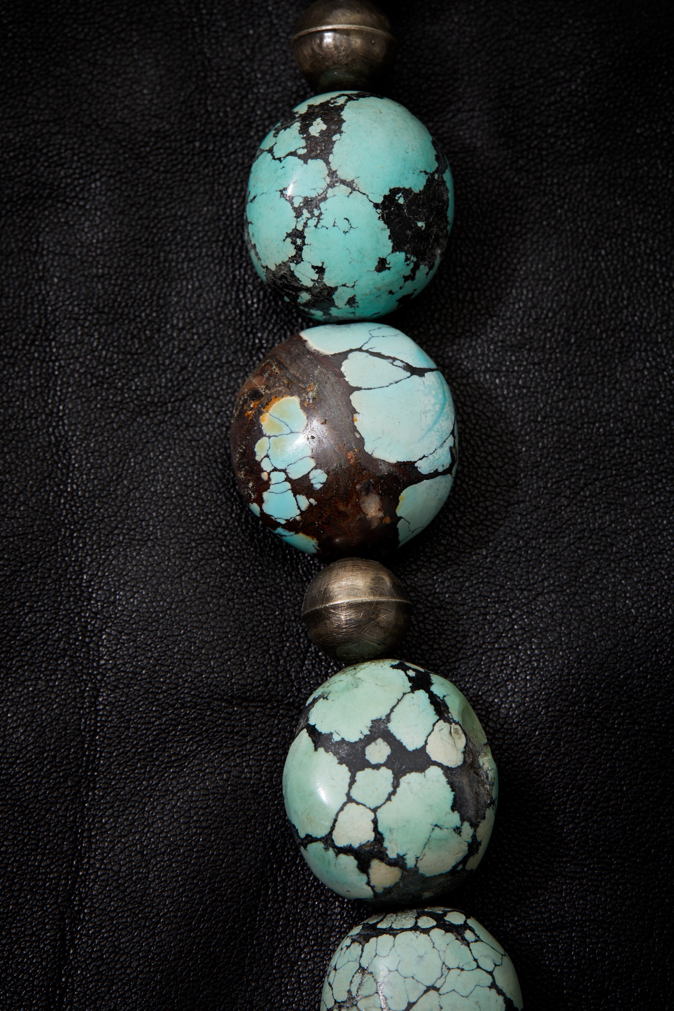 LIGHT AQUA TURQUOISE AND STERLING SILVER NECKLACE