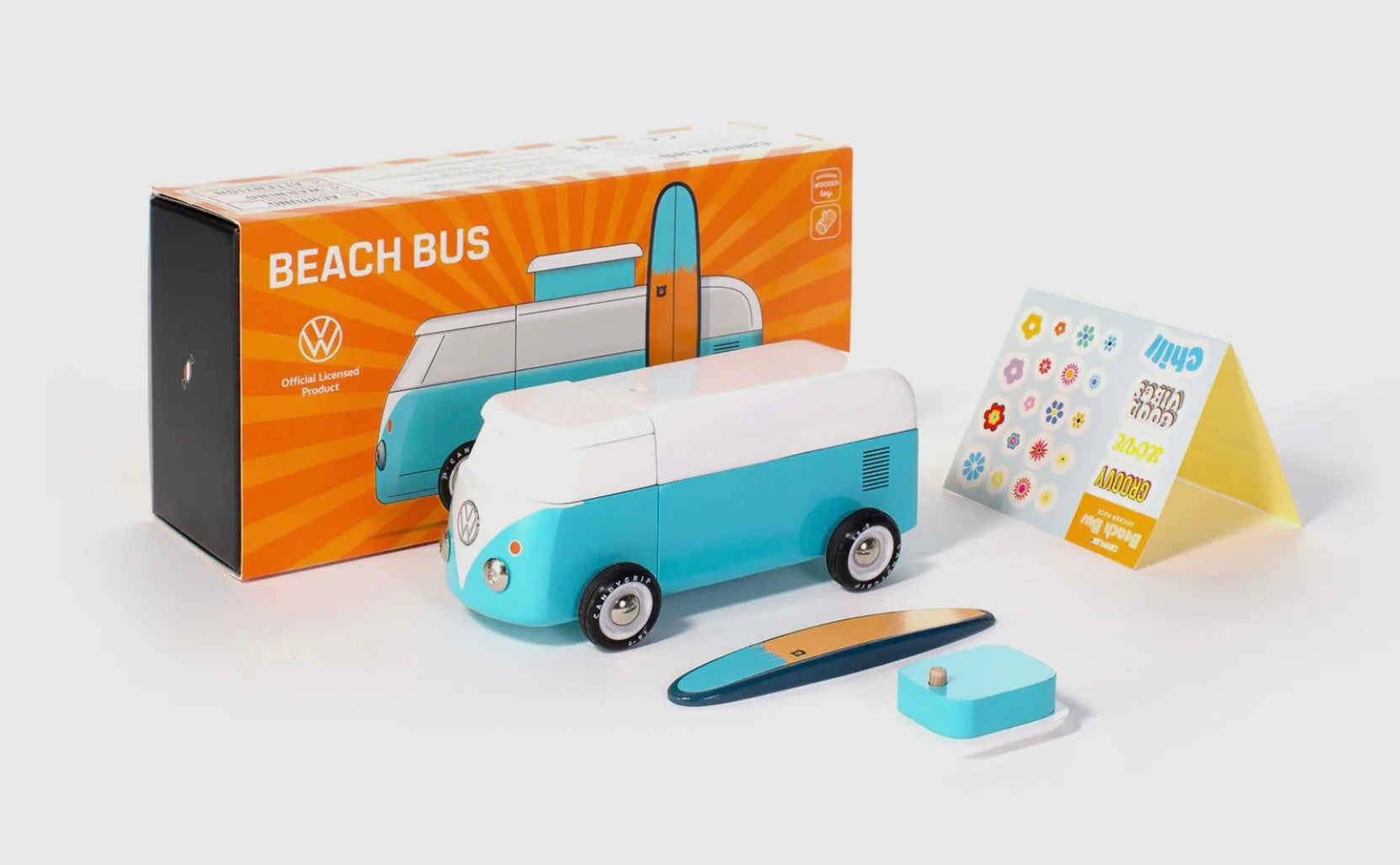 VW BEACH BUS TOY BLUE/OR