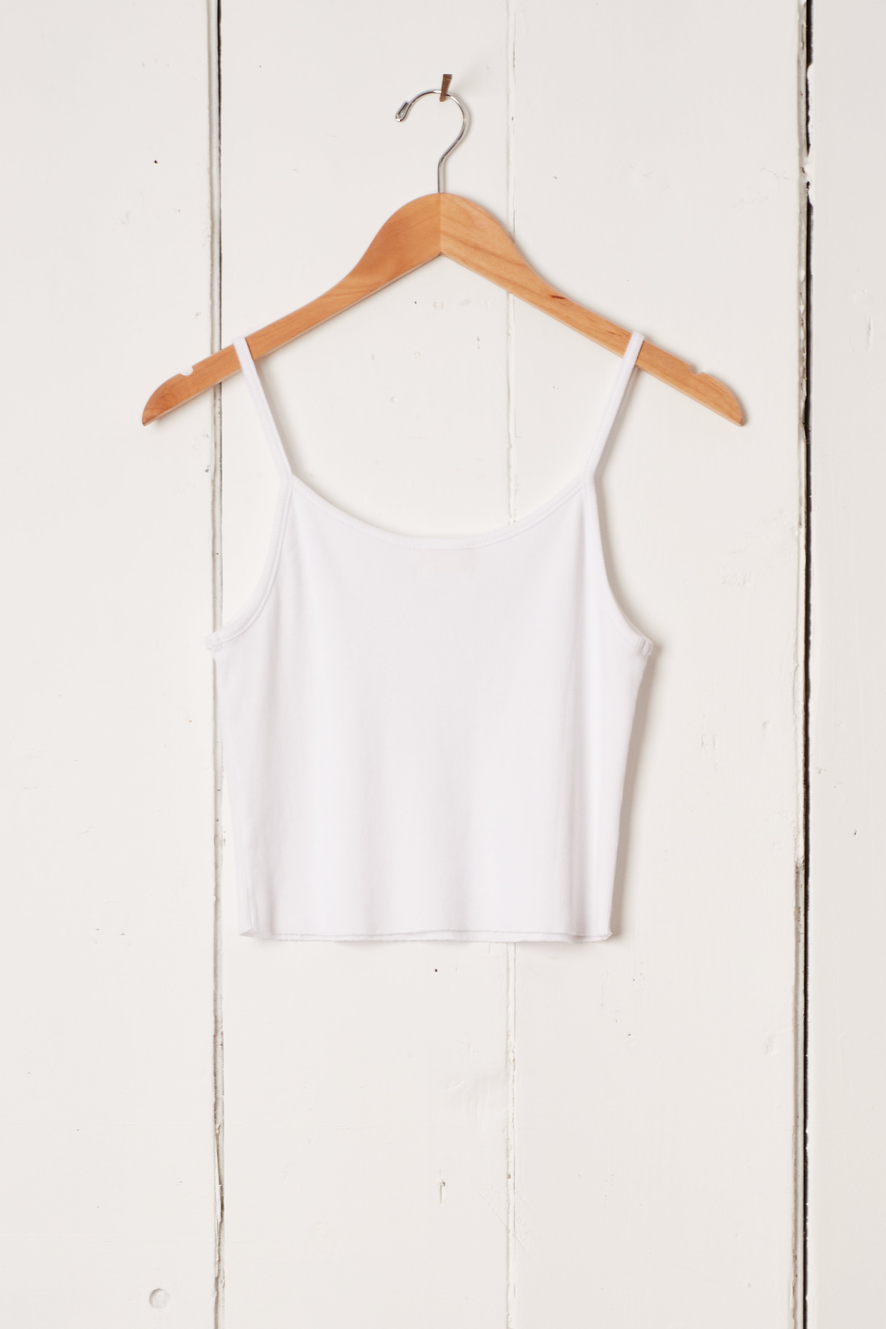 WHITE TANK CROP TOP