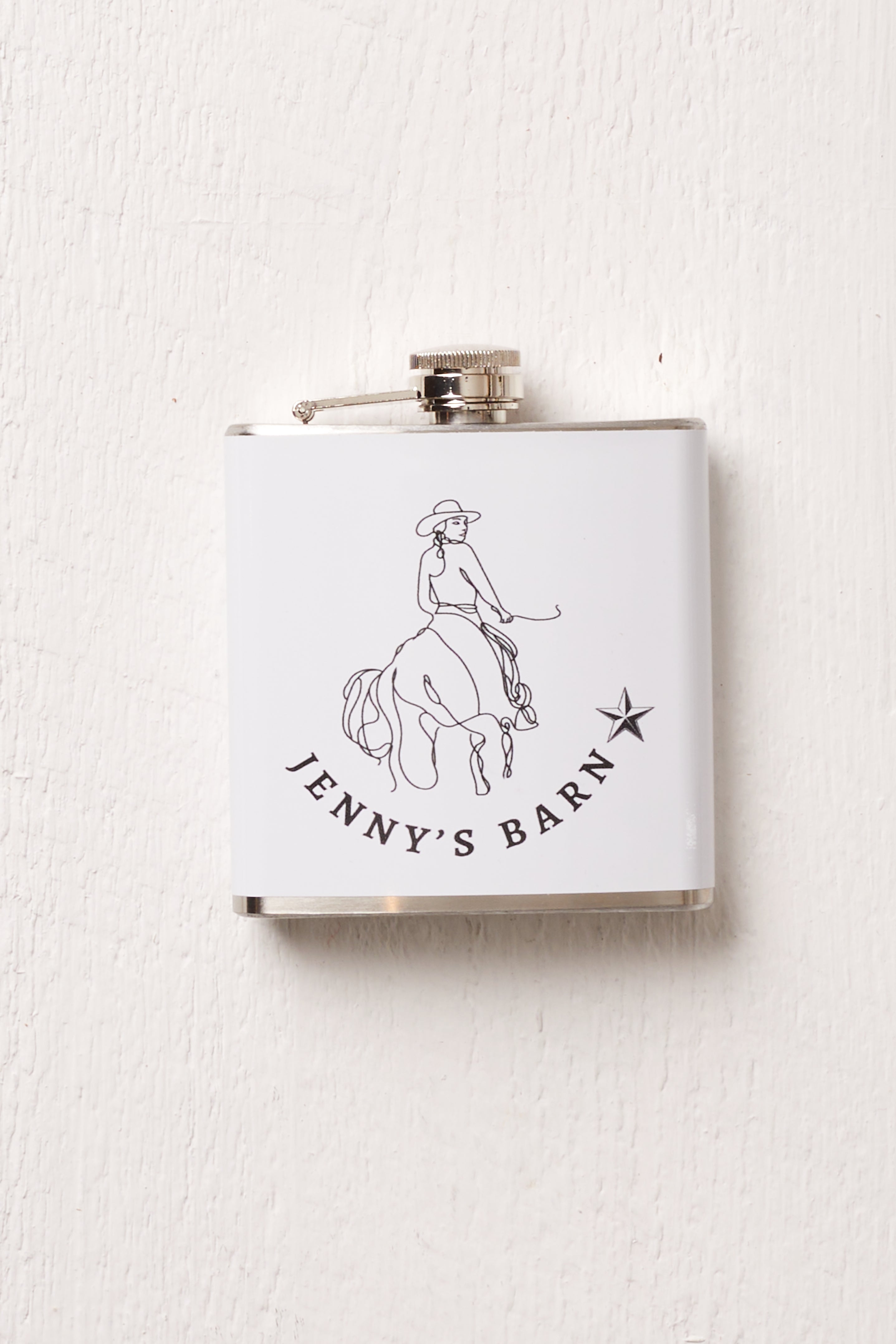 JENNY’S BARN WHITE FLASK