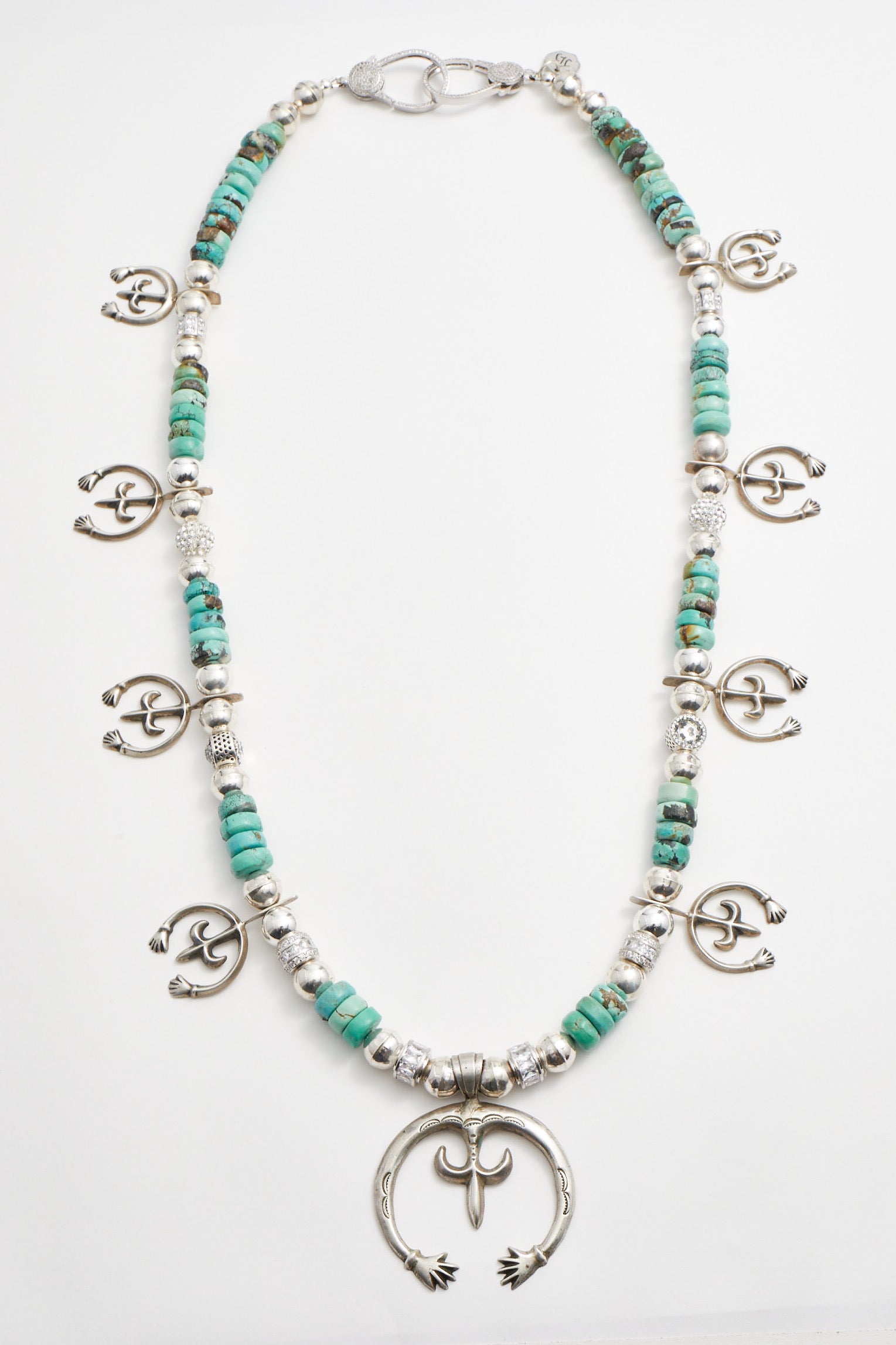 SPARKLING TURQUOISE MULTI NAJA NECKLACE