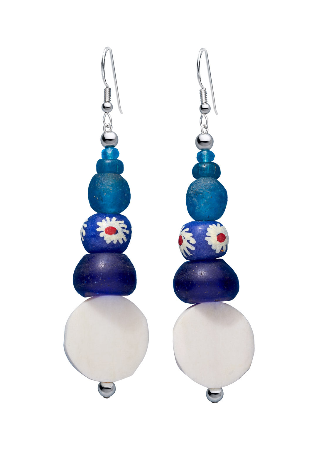 BLUE COBALT FLOWER EARRINGS