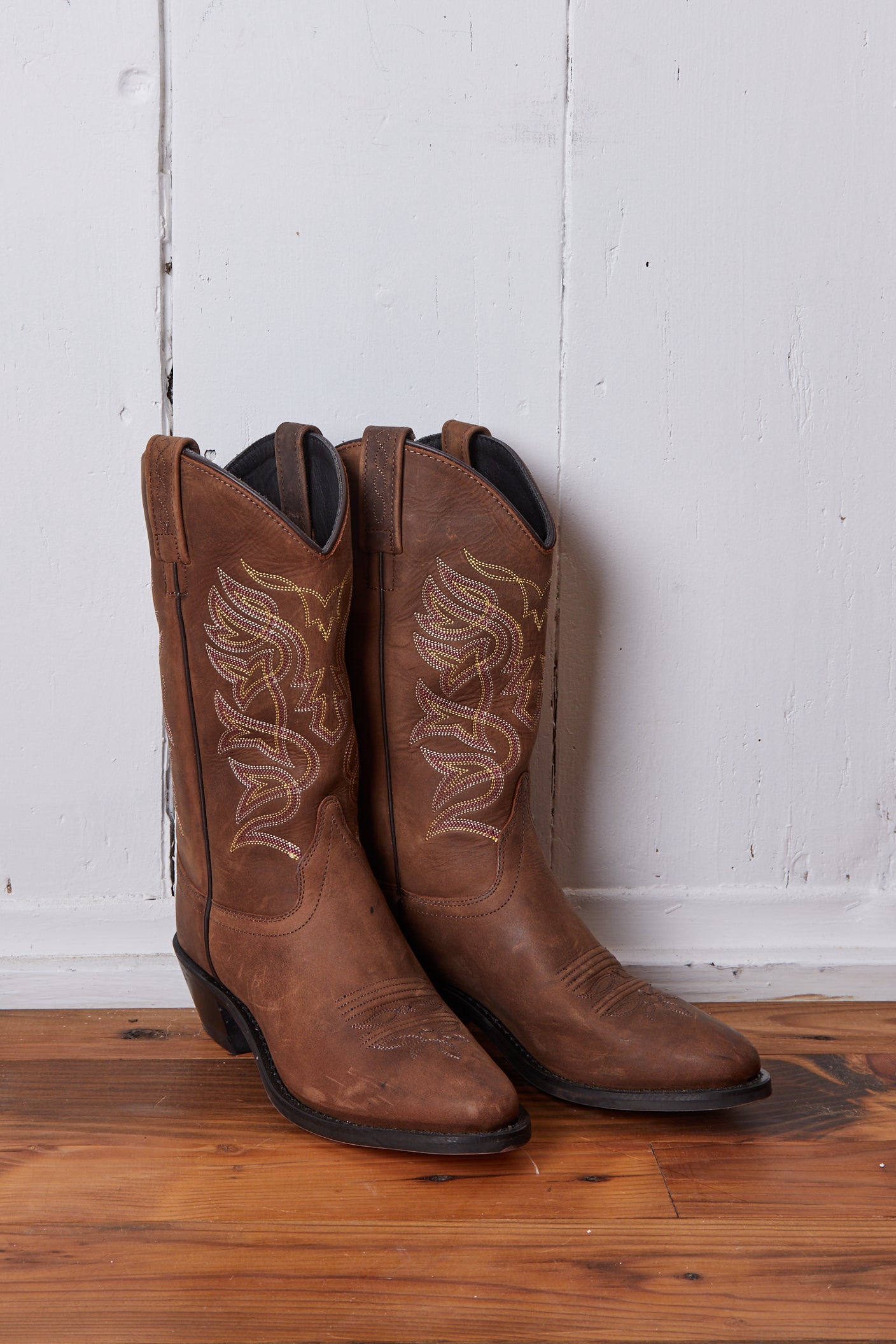 OLD WEST BROWN COWGIRL BOOTS