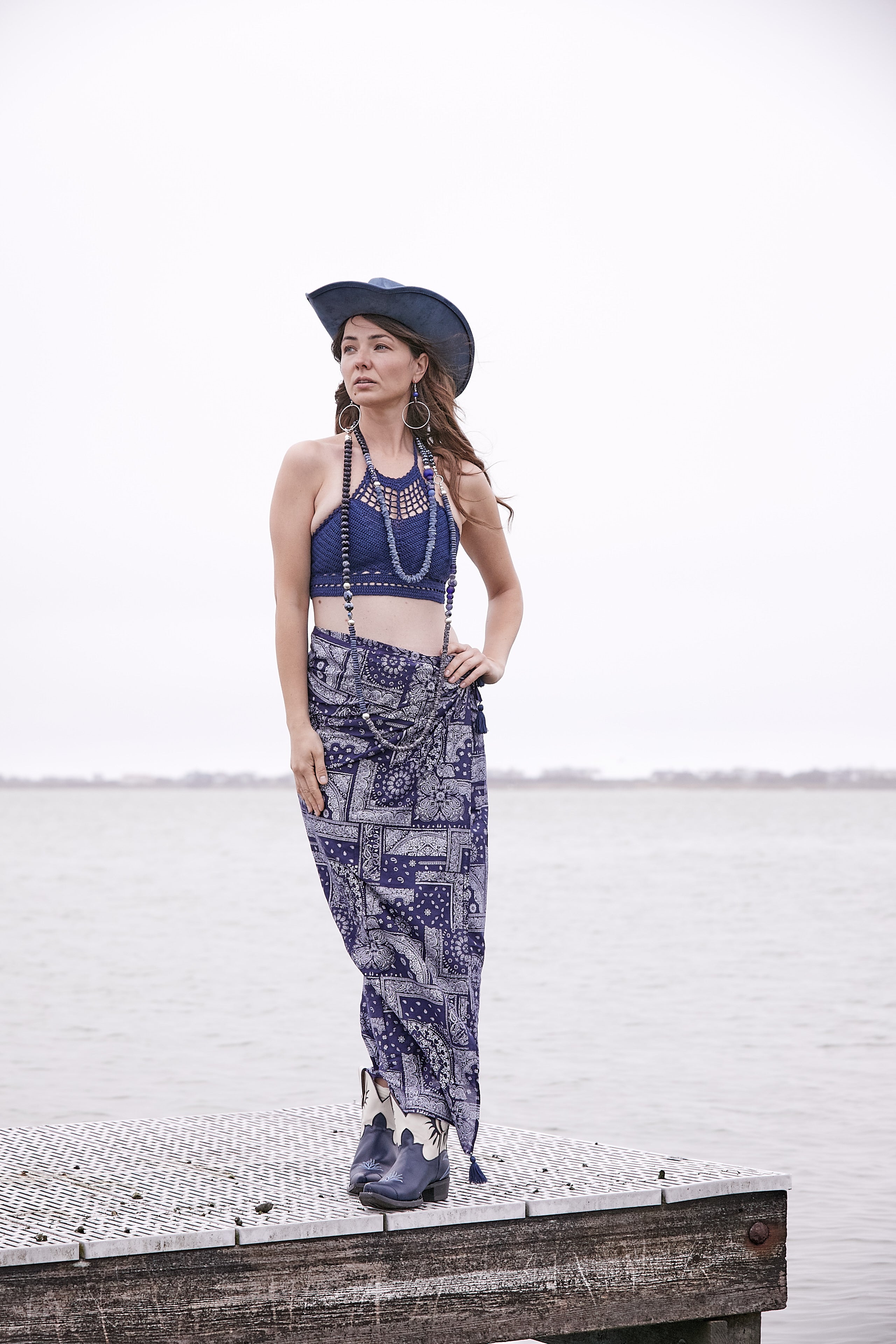 BLUE BANDANA SARONG