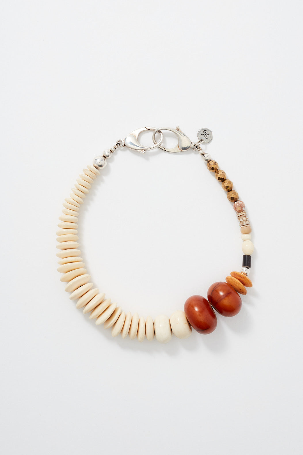 CREAM AND AMBER GODDESS CHOKER NECKLACE
