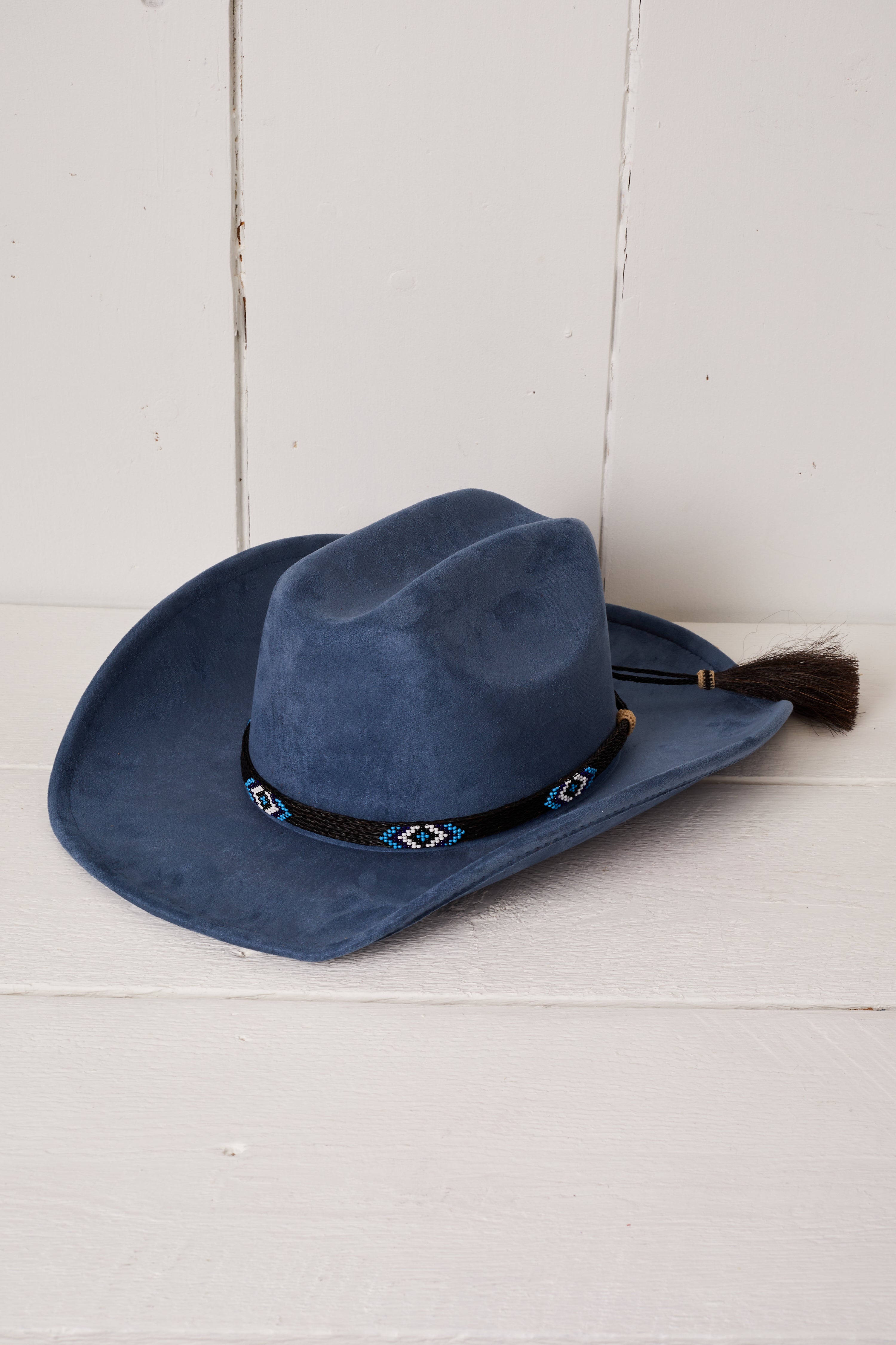 INDIGO BLUE BLACK BLUE DIAMOND COWBOY HAT