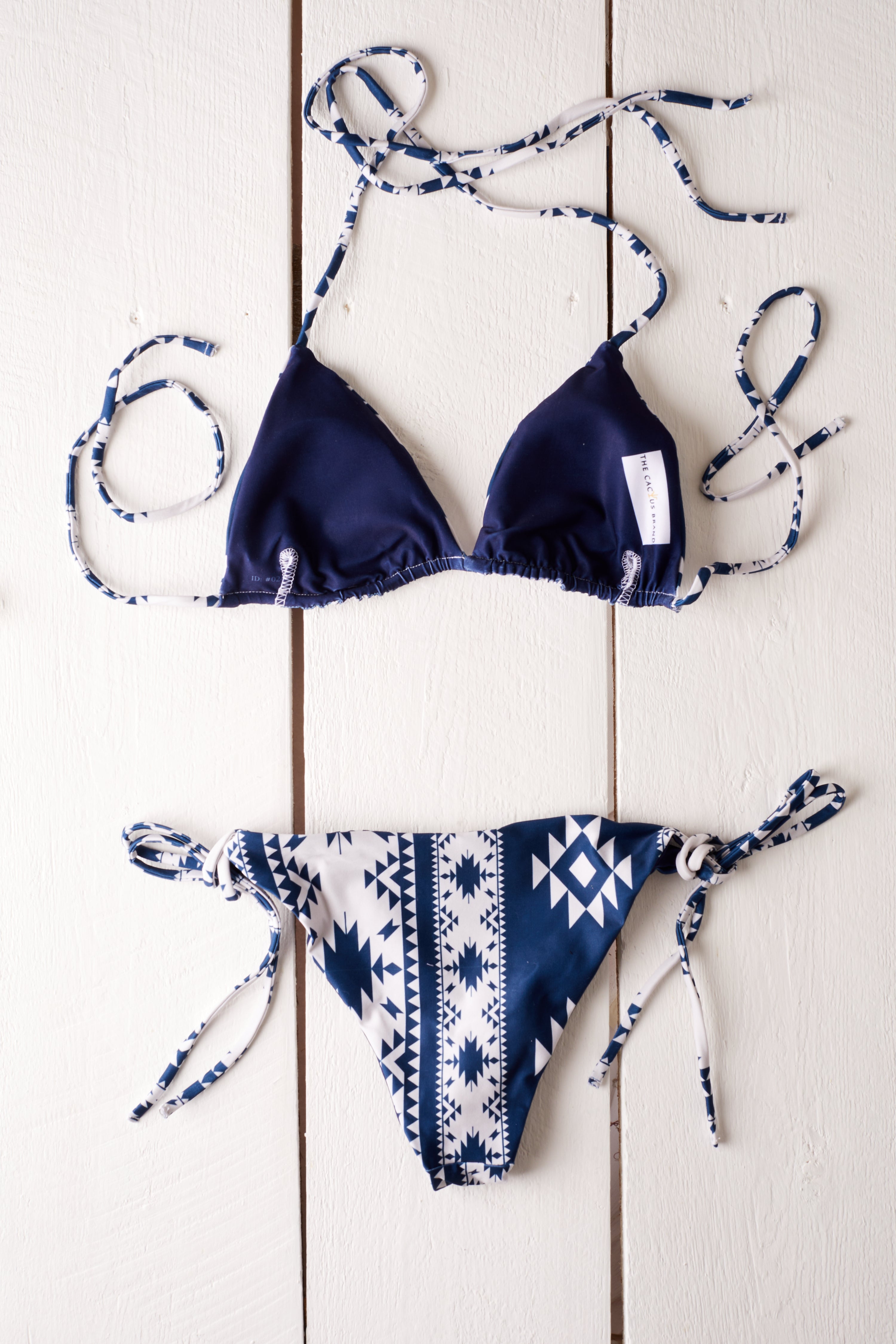 NAVY AND WHITE COASTAL COWGIRL STRING BIKINI