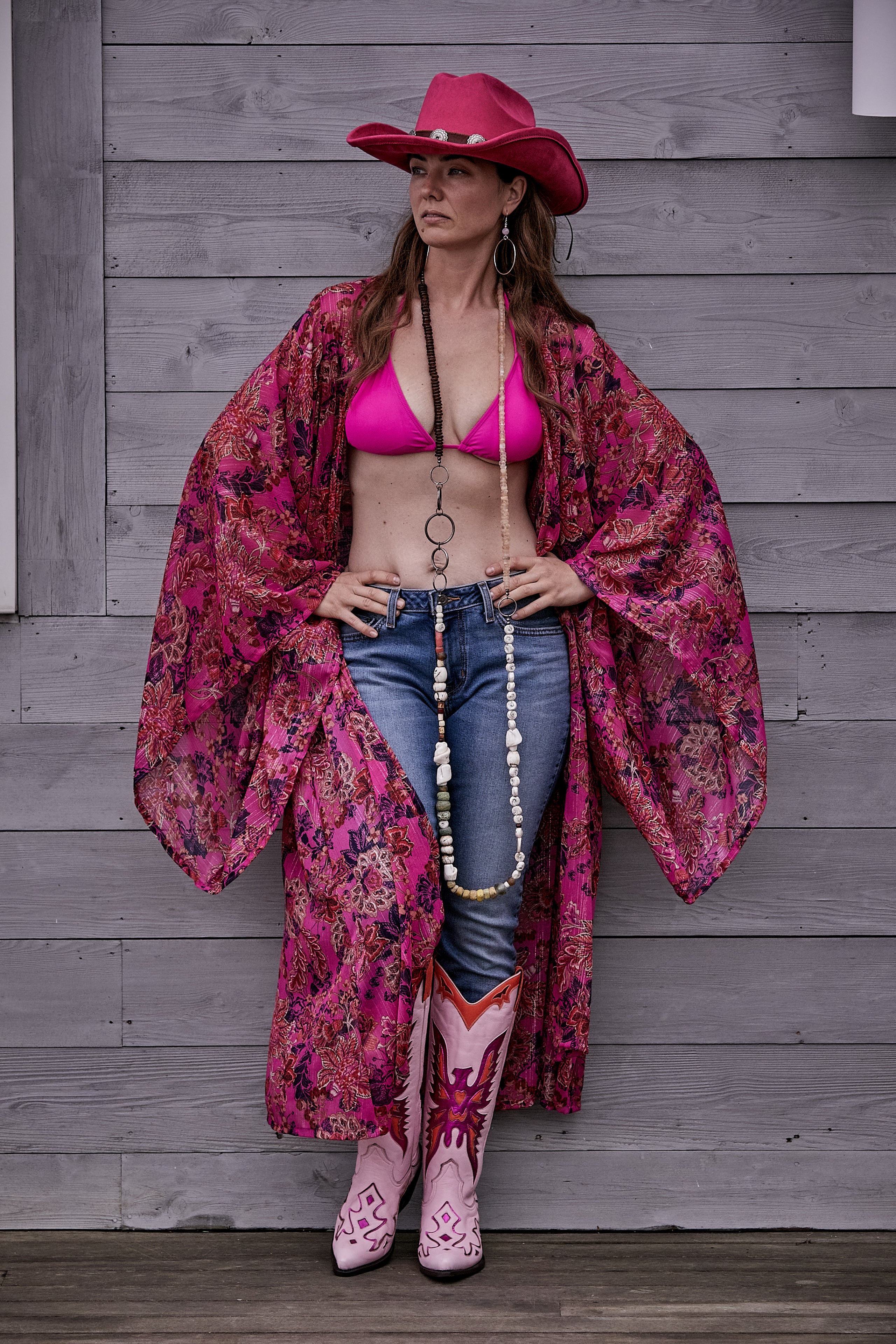 PINK ORLEANS KIMONO