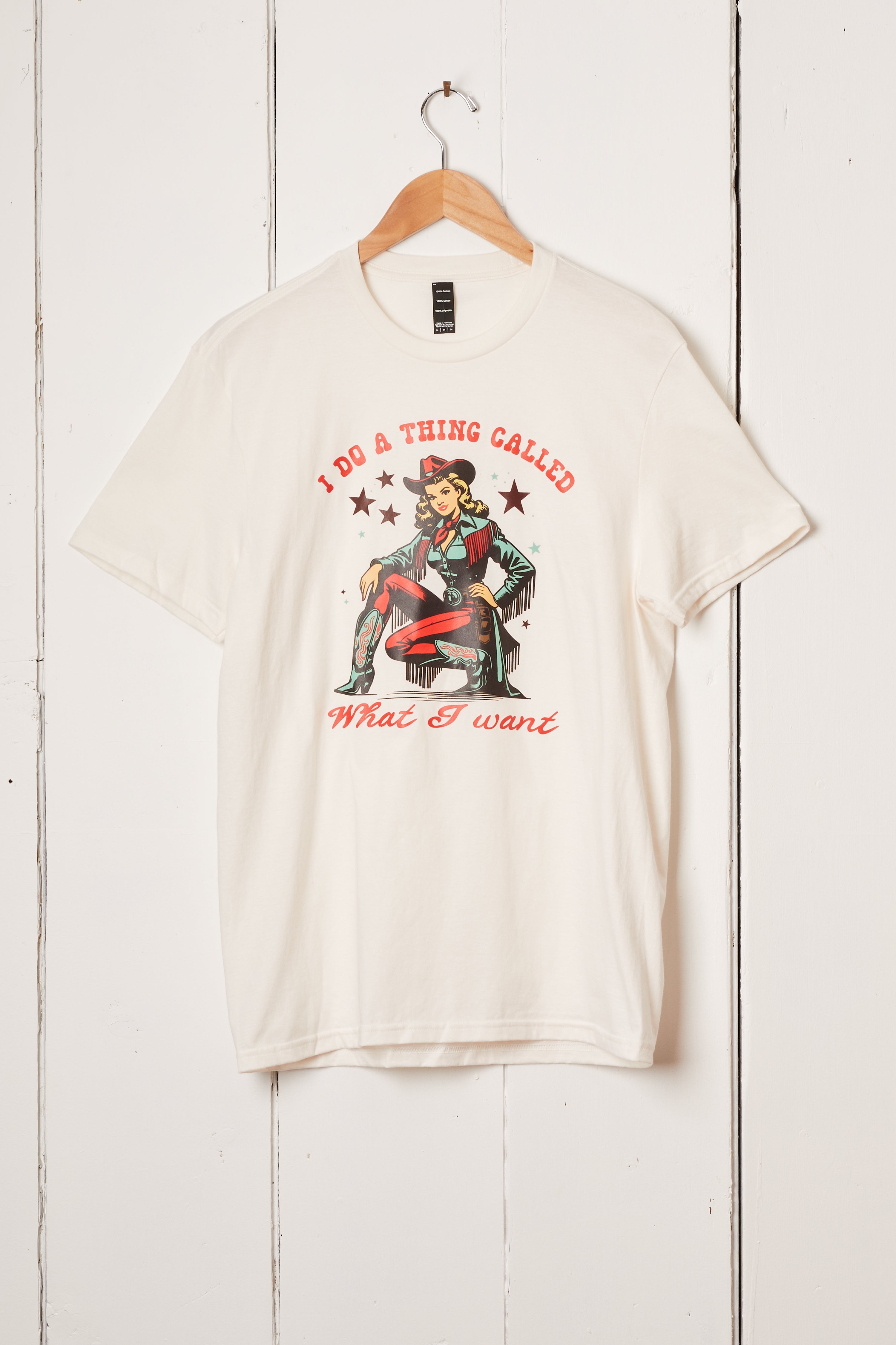 I DO A THING CALLED WHAT I WANT UNISEX TEE - VINTAGE WHITE