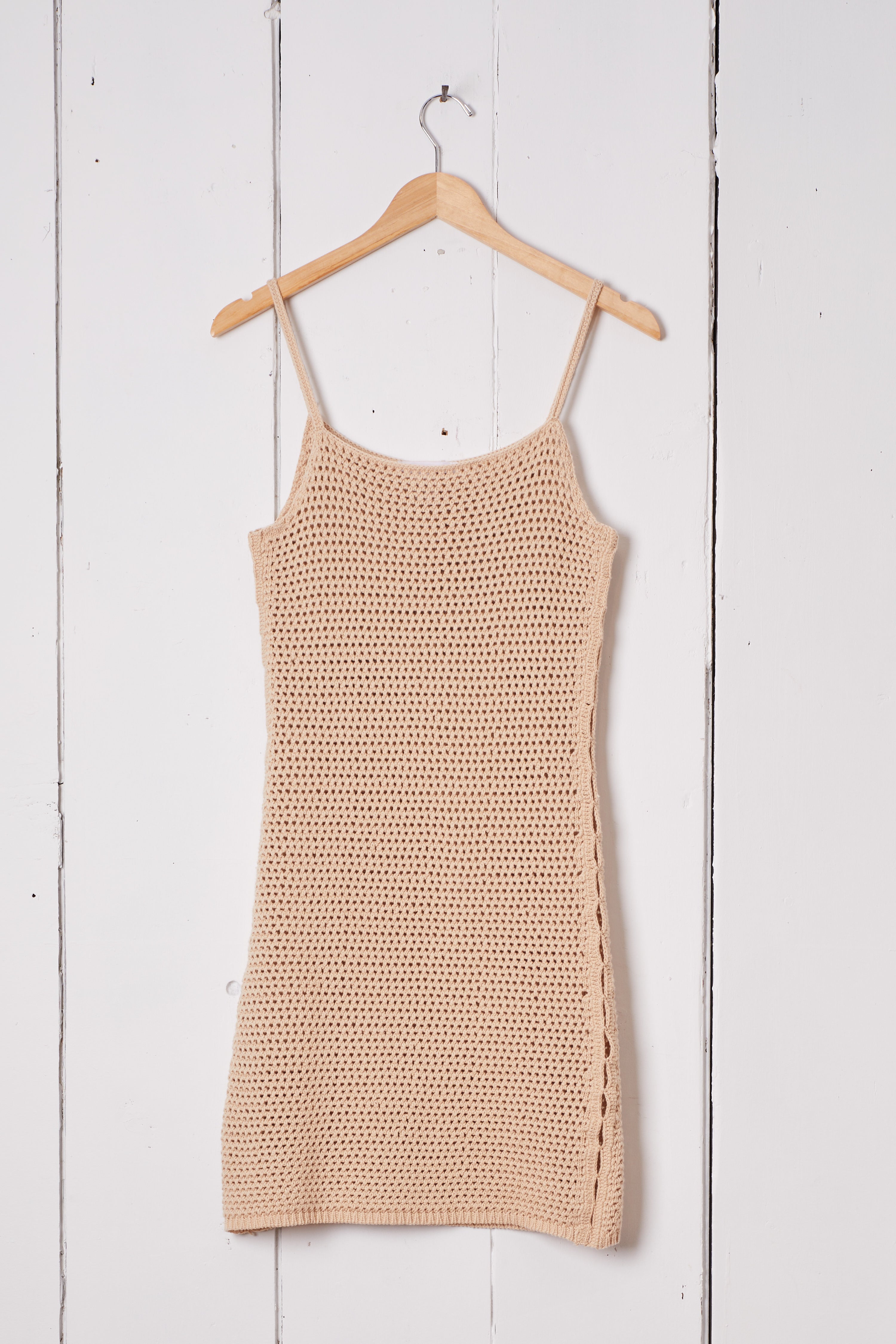 NATURAL CROCHET DRESS