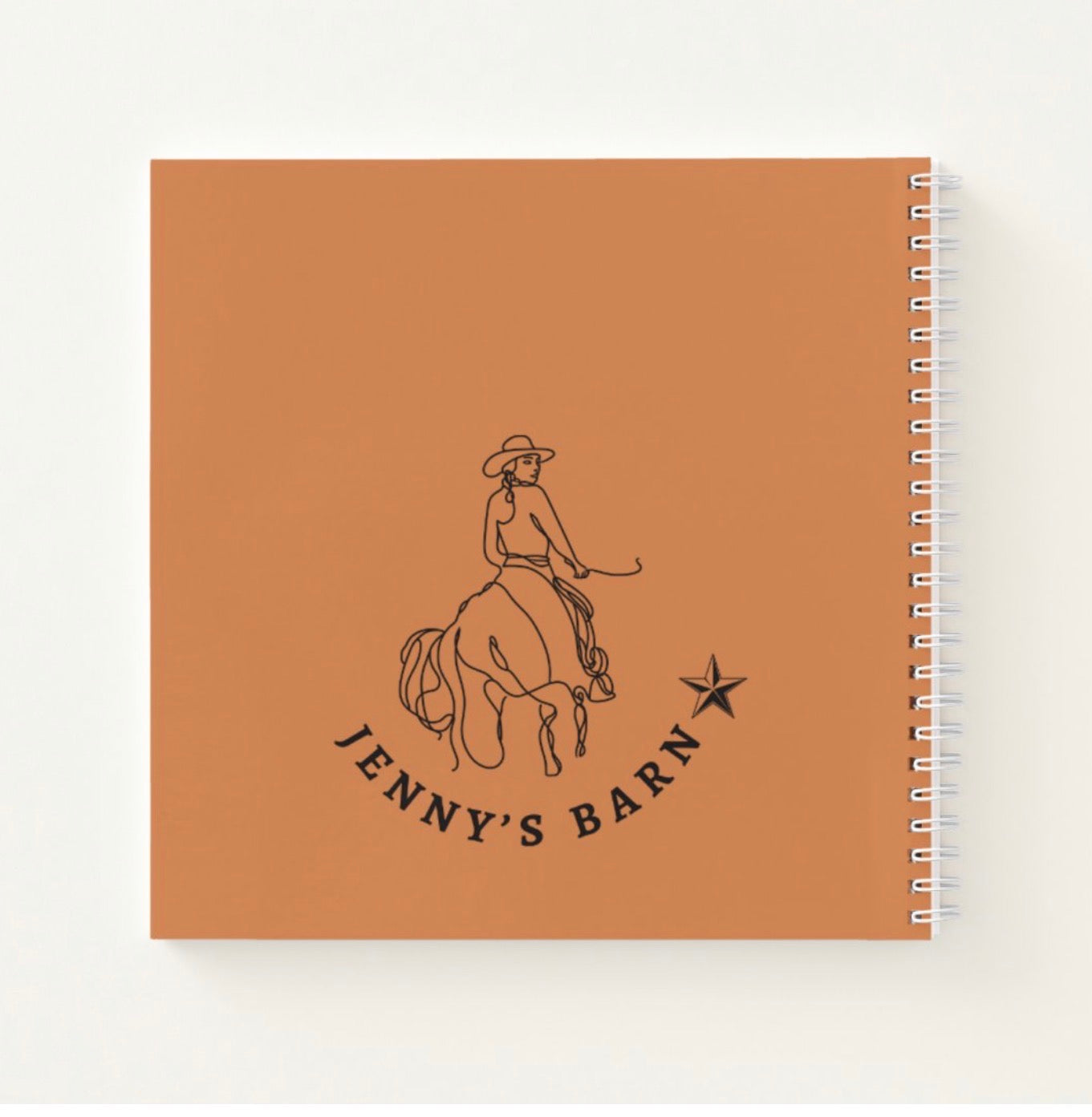 WESTERN COWGIRL BLAZING HARD COVER JOURNAL 8.5 x 8.5