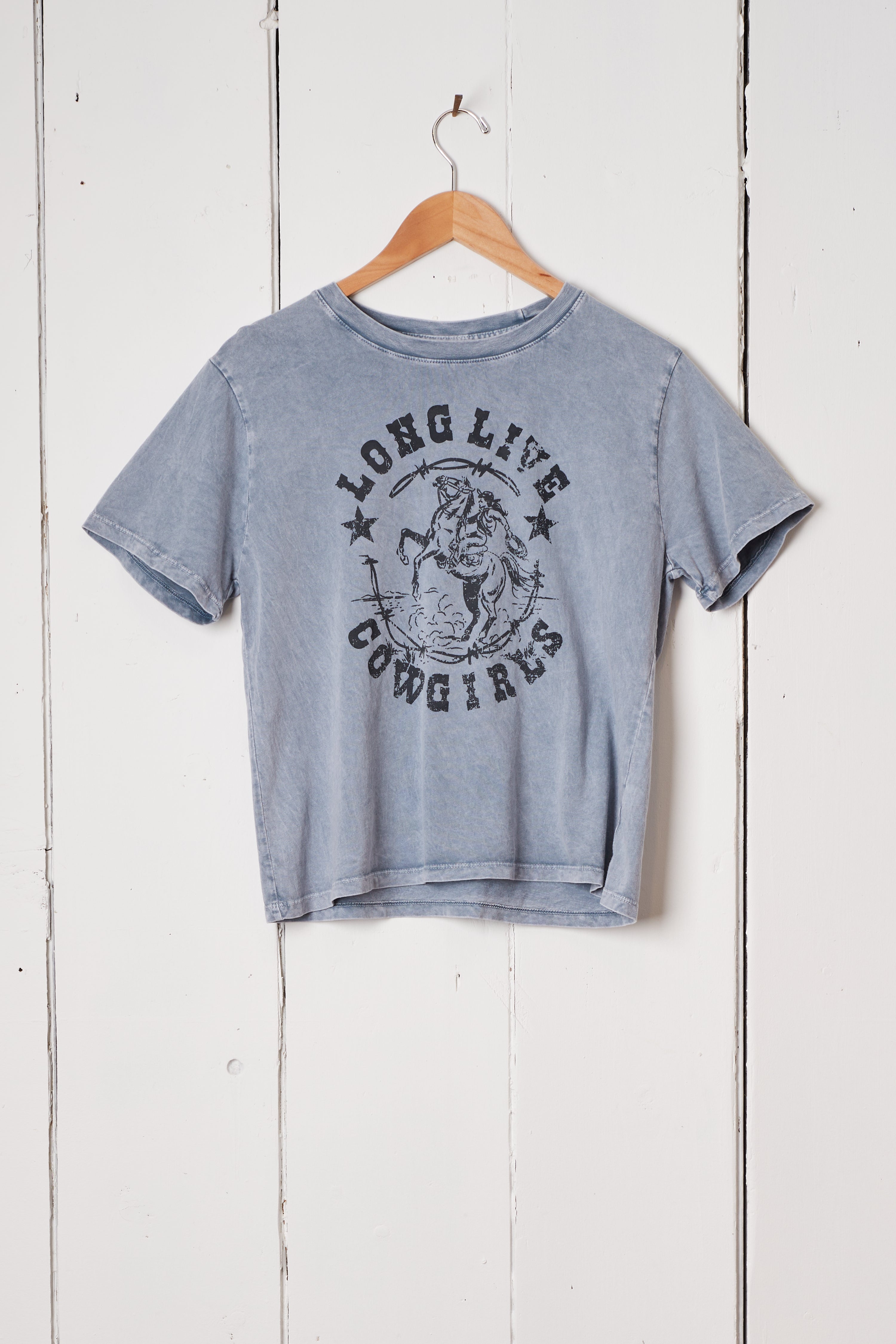 LONG LIVE COWGIRLS UNISEX TEE - VINTAGE BLUE