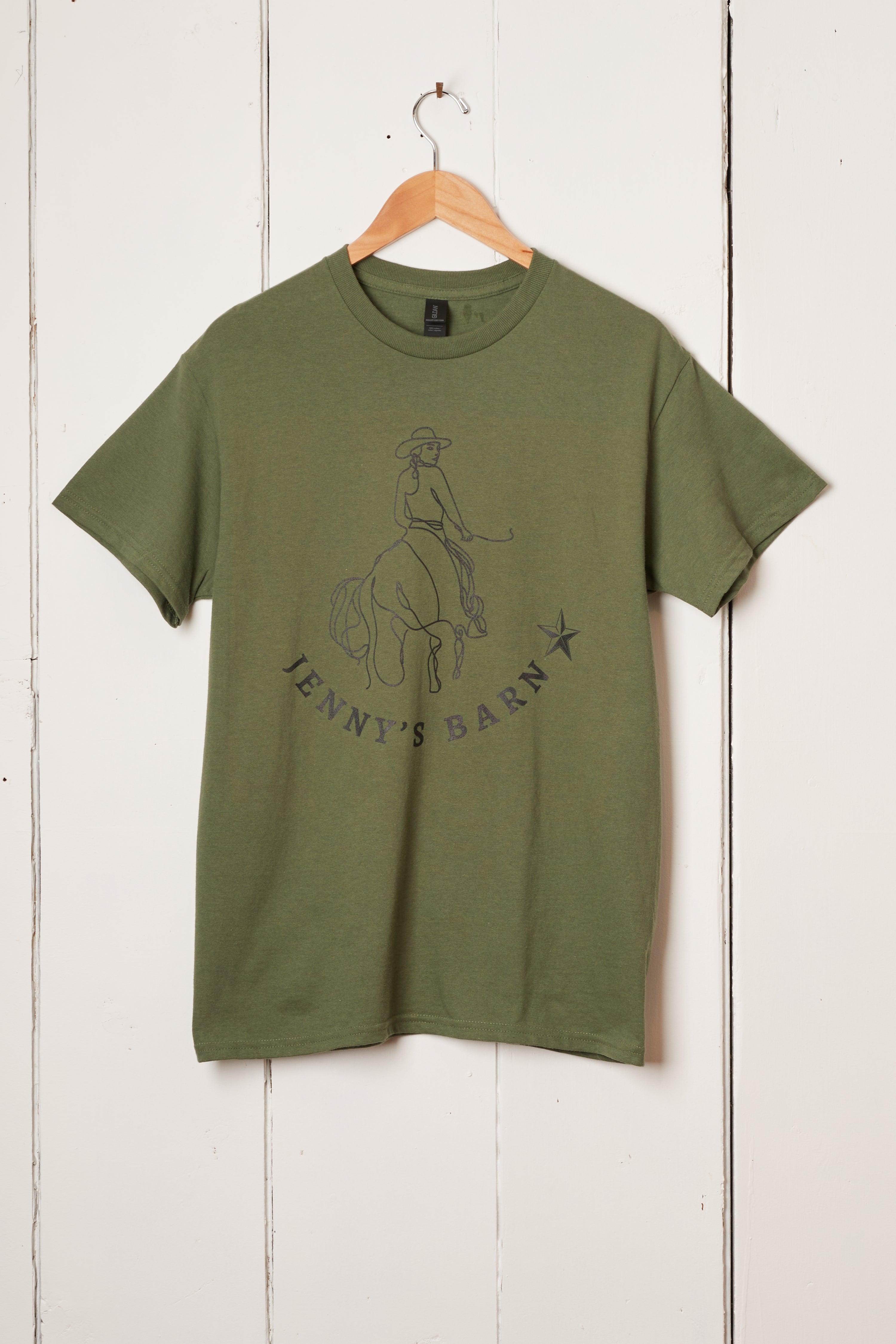 JENNY’S BARN UNISEX OLIVE TEE