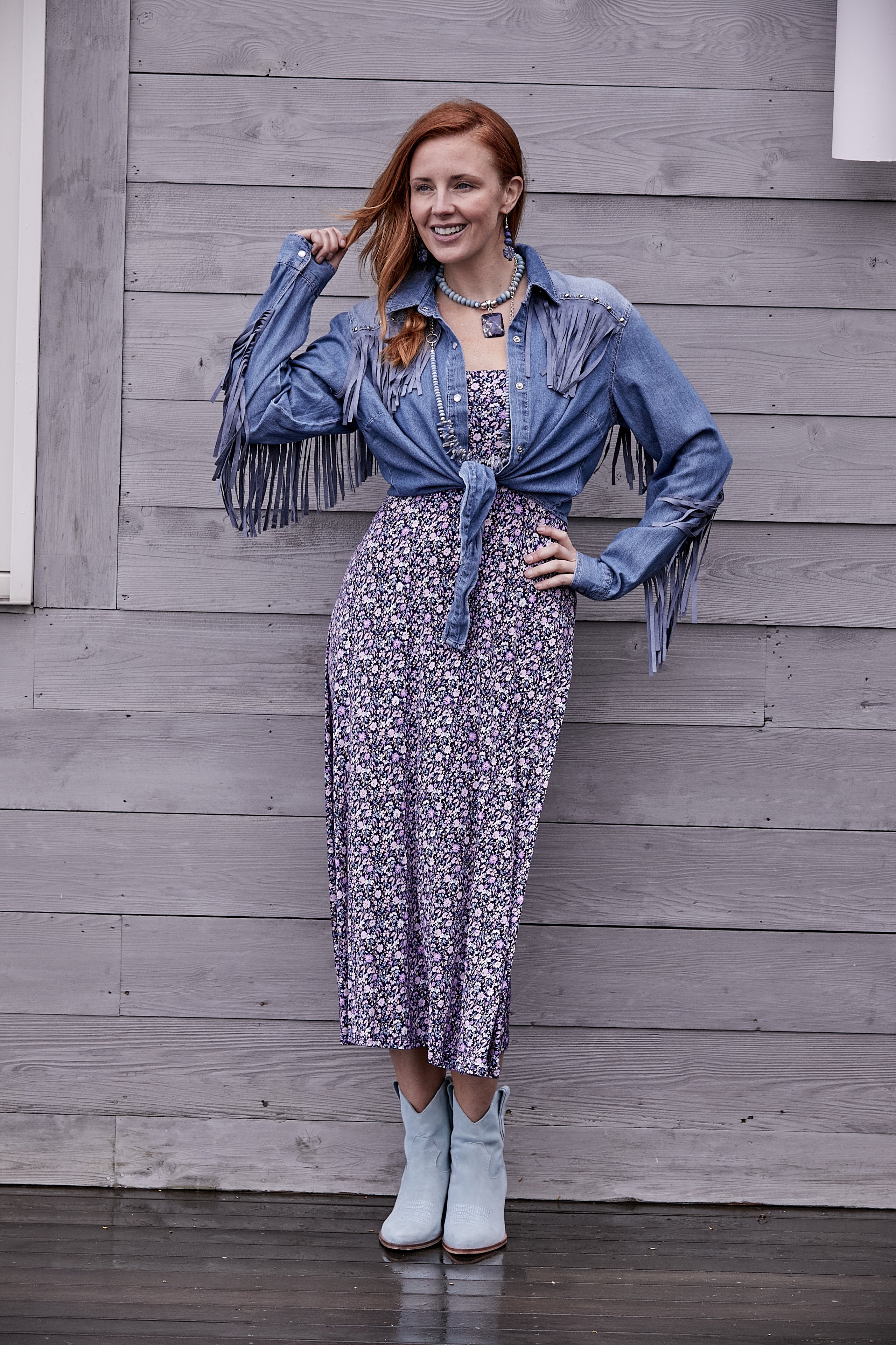 BLUE FLORAL SUMMER DRESS