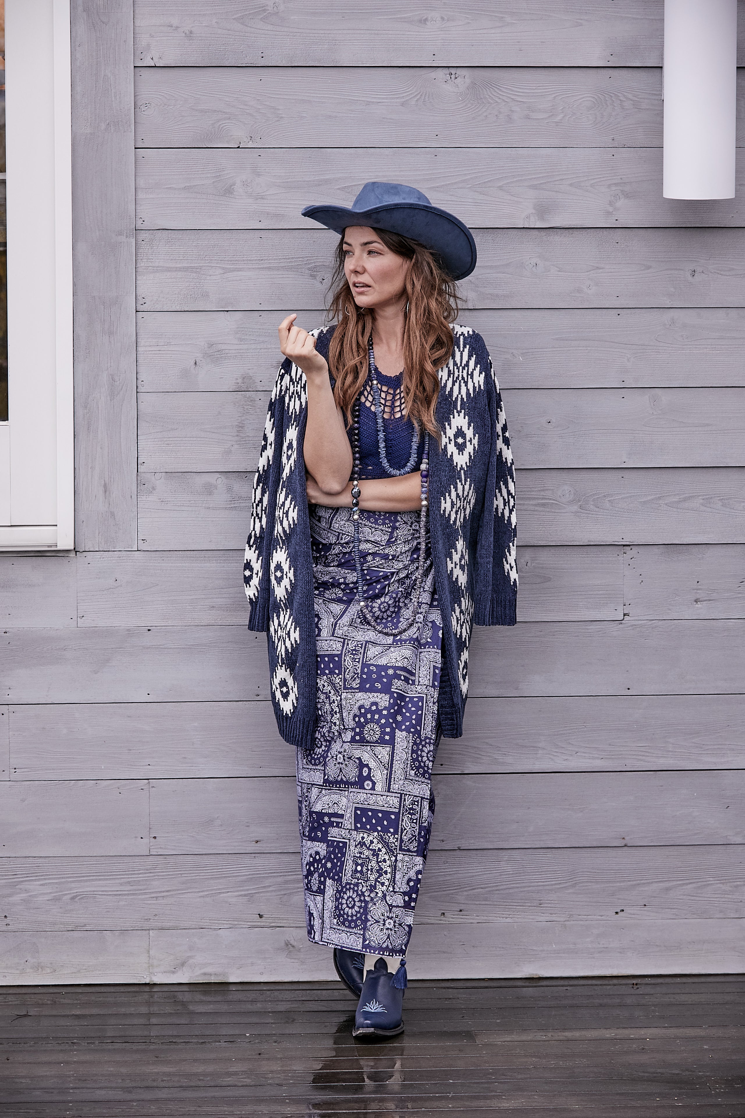 BLUE BANDANA SARONG