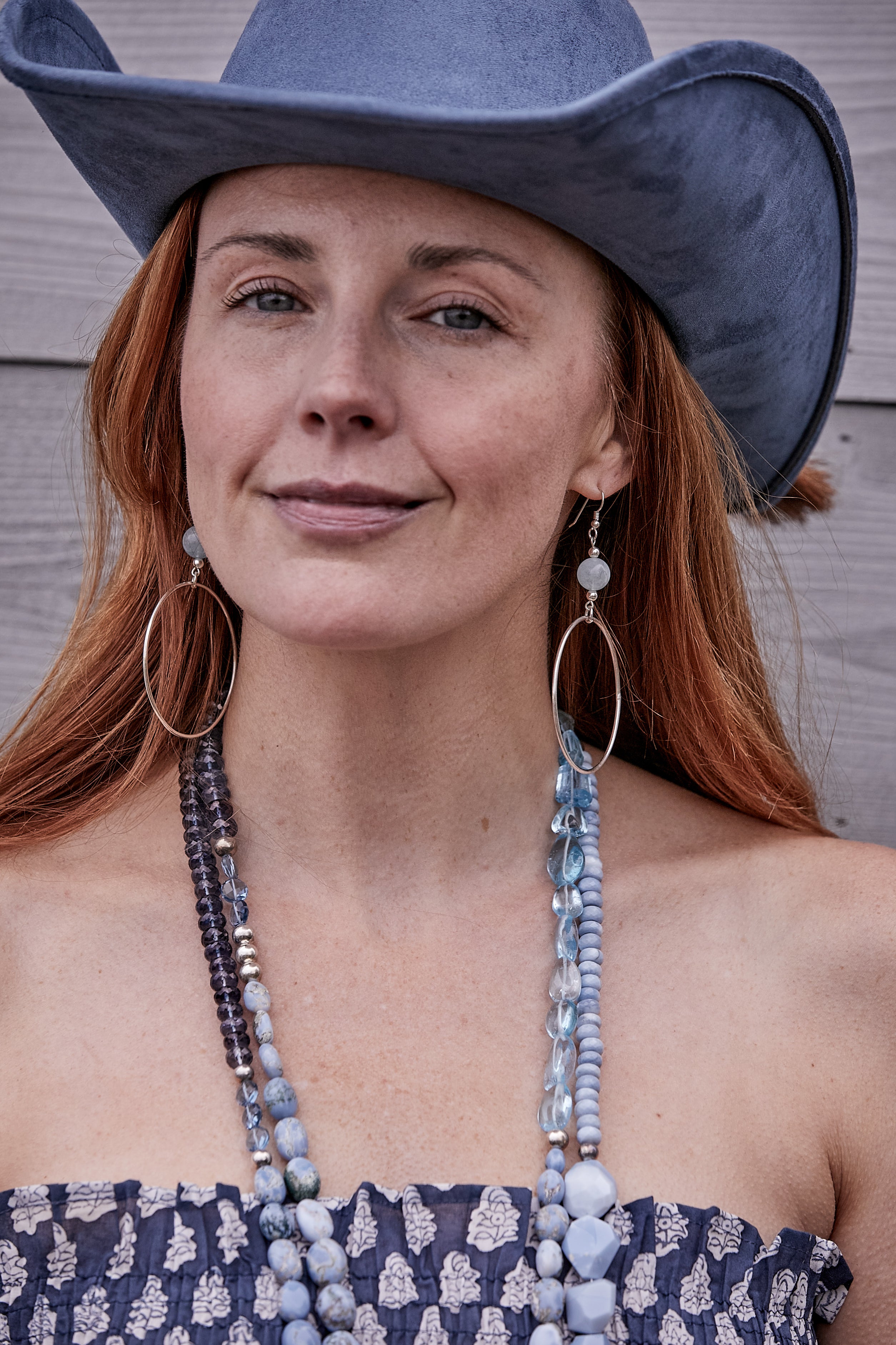 LIGHT AQUAMARINE CLASSIC HOOP EARRINGS