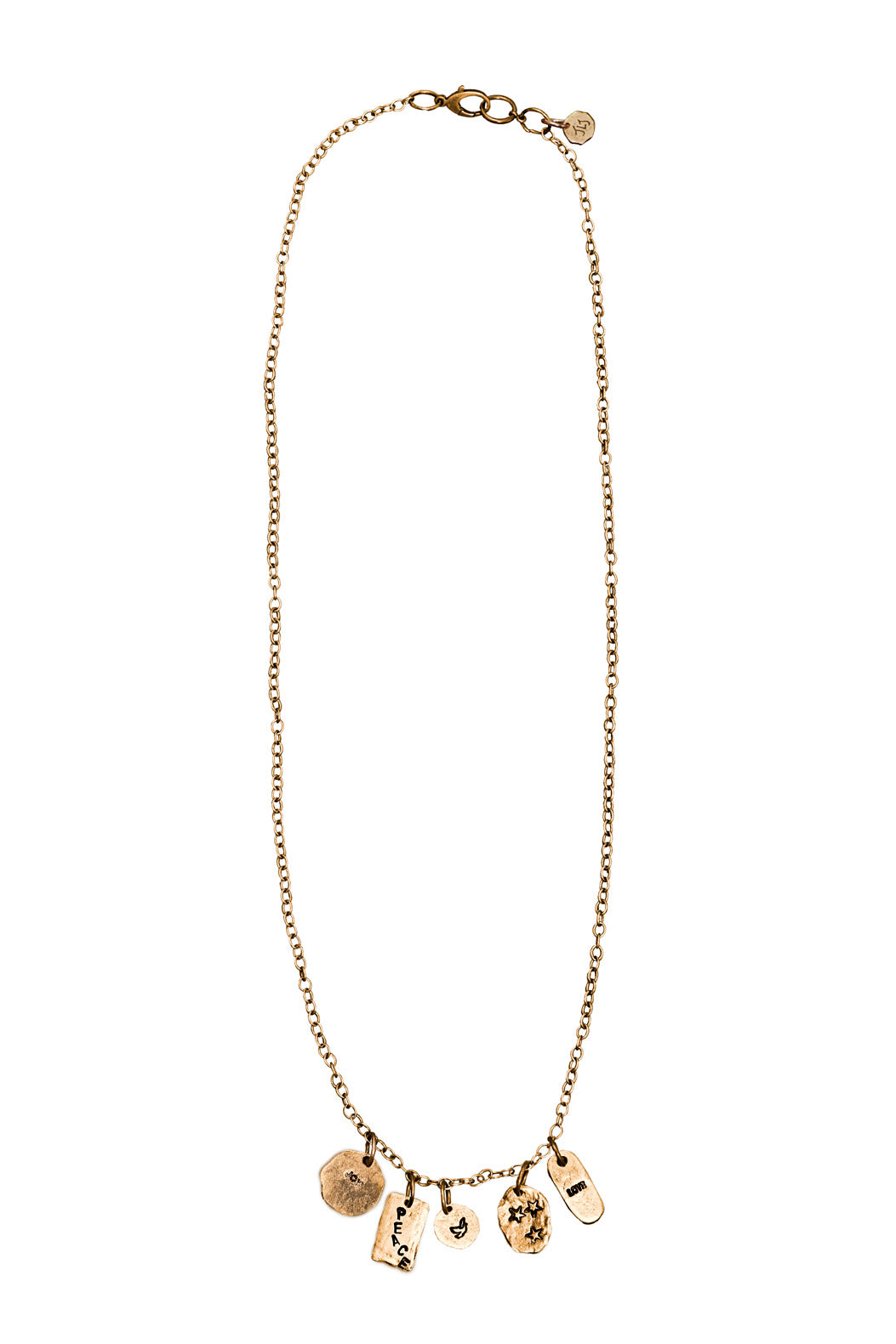 OXIDIZED BRONZE MULTI-PENDANT CHAIN