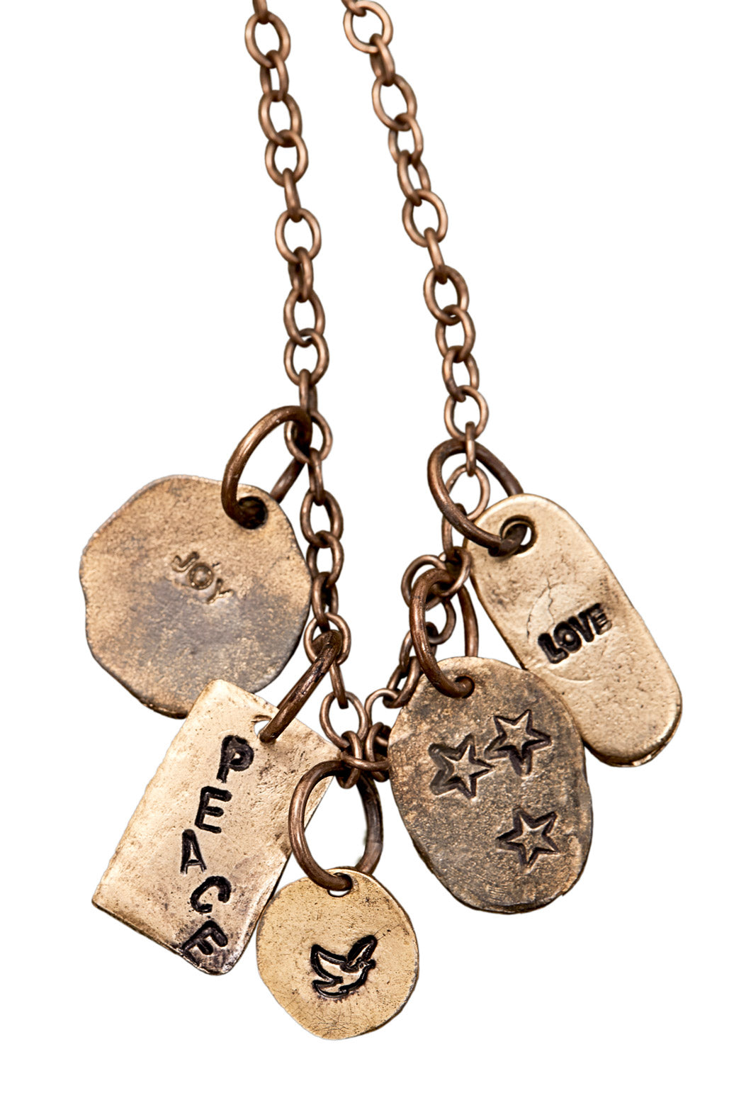 OXIDIZED BRONZE MULTI-PENDANT CHAIN