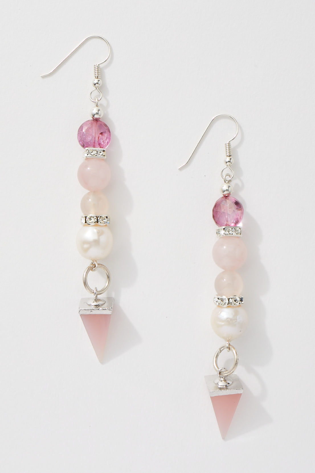 PINK PRECIOUS PRINCESS WITH AN EDGE EARRINGS