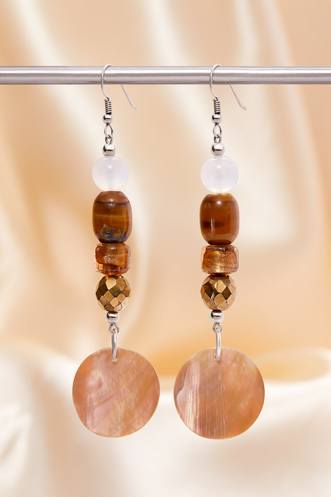 SMALL GOLDEN SAND GODDESS EARRINGS