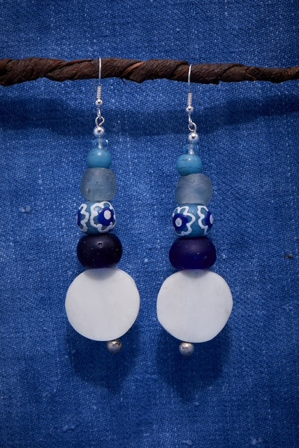 CAMPFIRE BABY BLUE FLOWER EARRINGS
