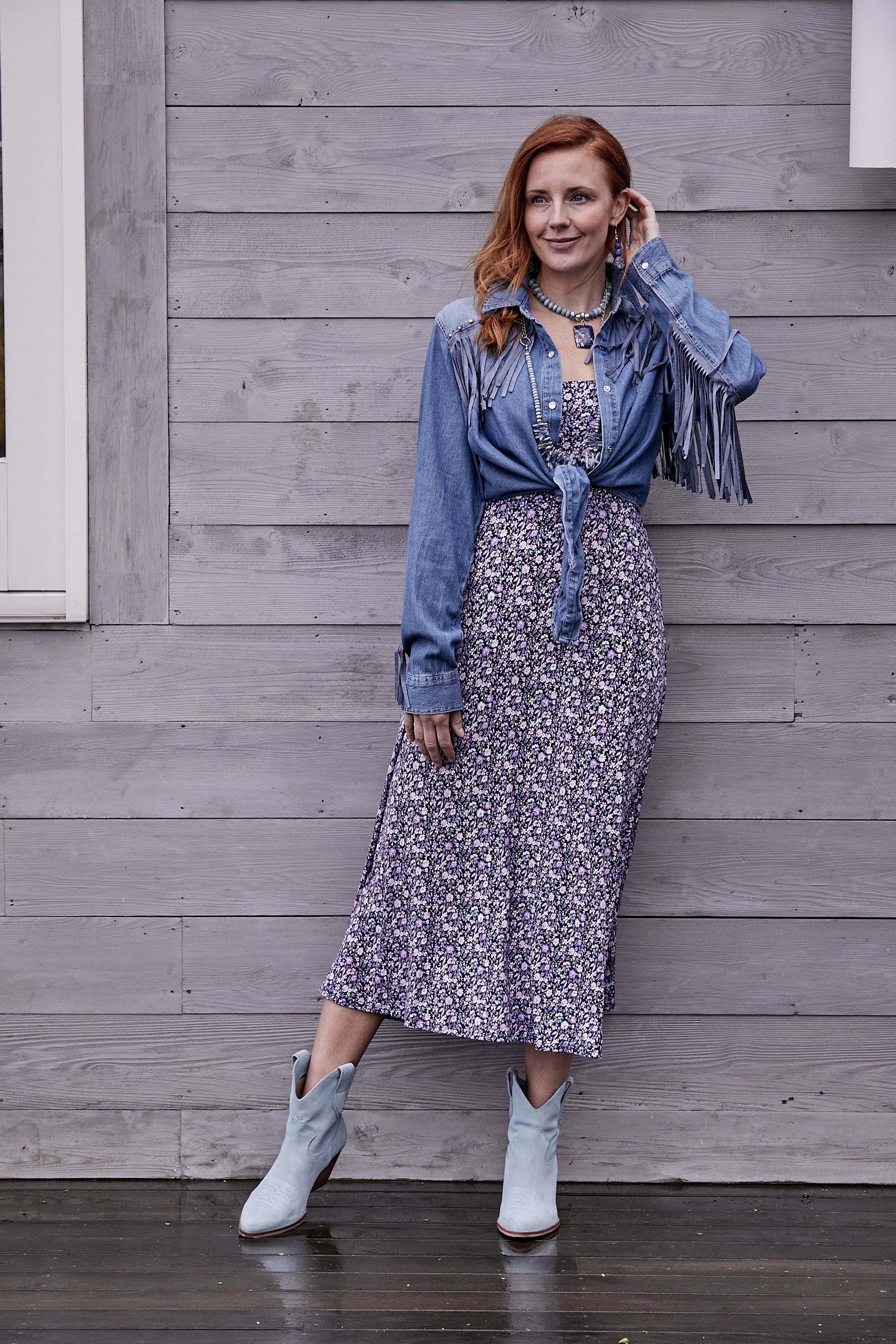 BLUE FLORAL SUMMER DRESS