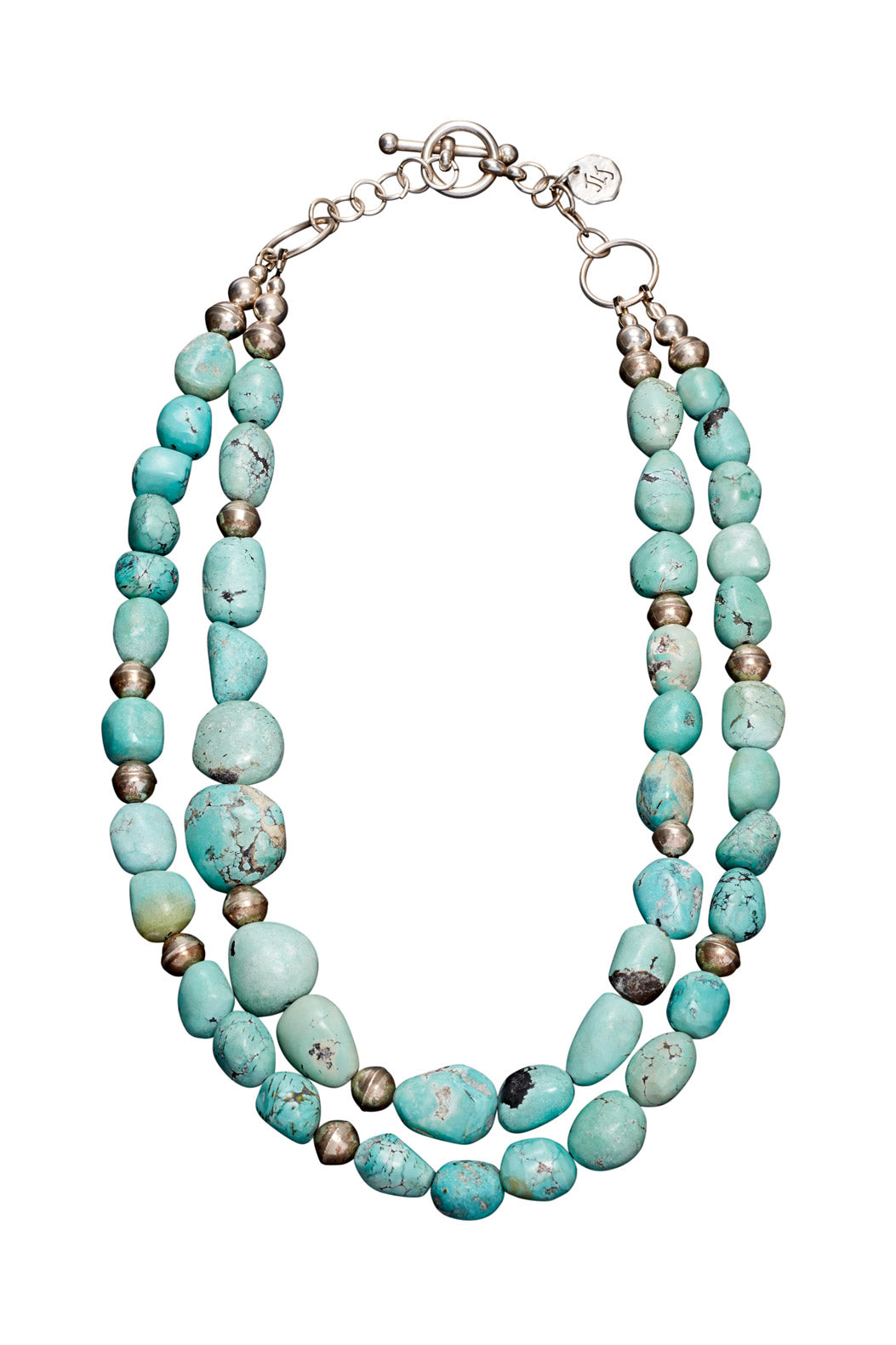 SOFT BLUE TURQUOISE DOUBLE STRAND NECKLACE