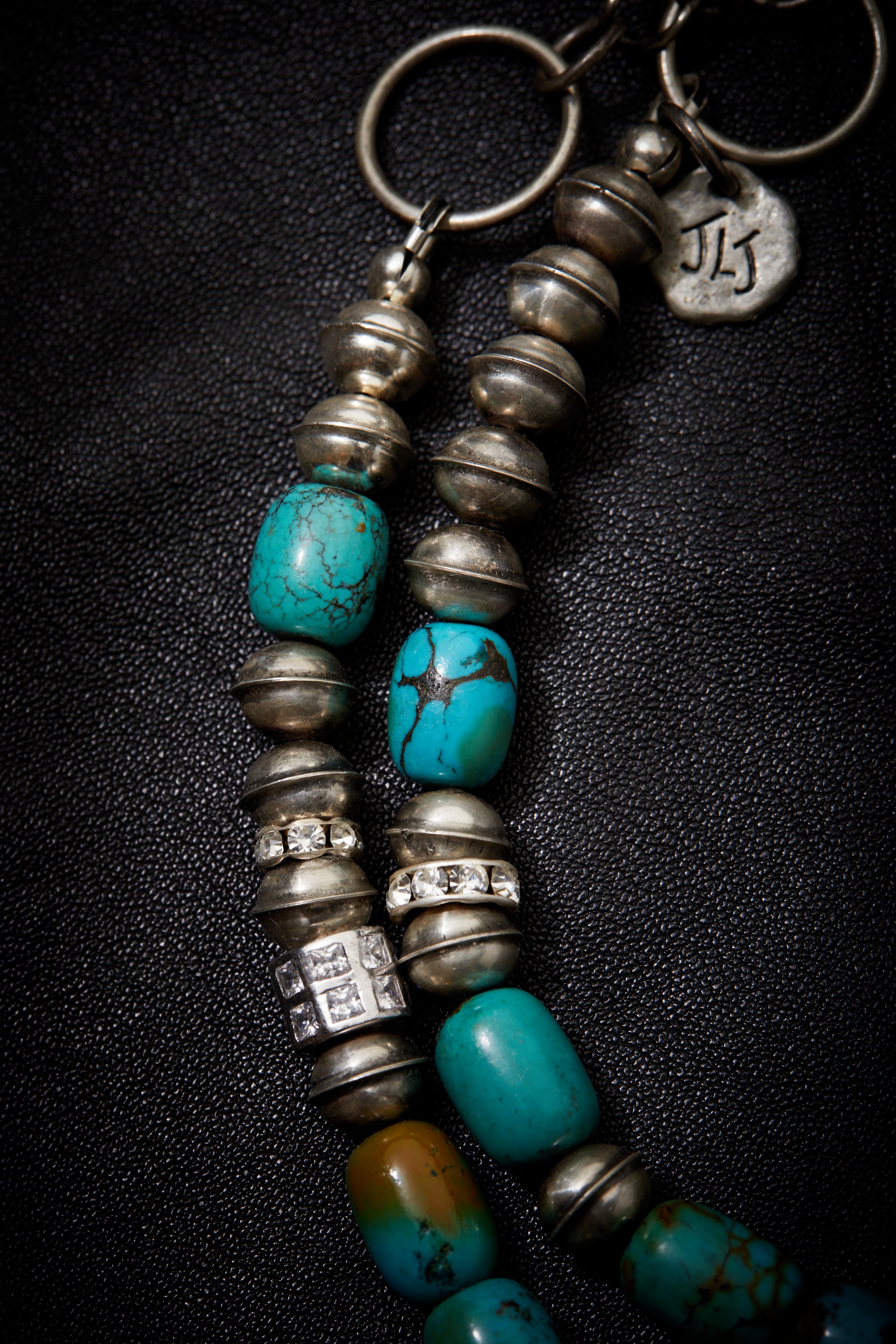 TURQUOISE AND CONCHO WITH TASSEL NECKLACE