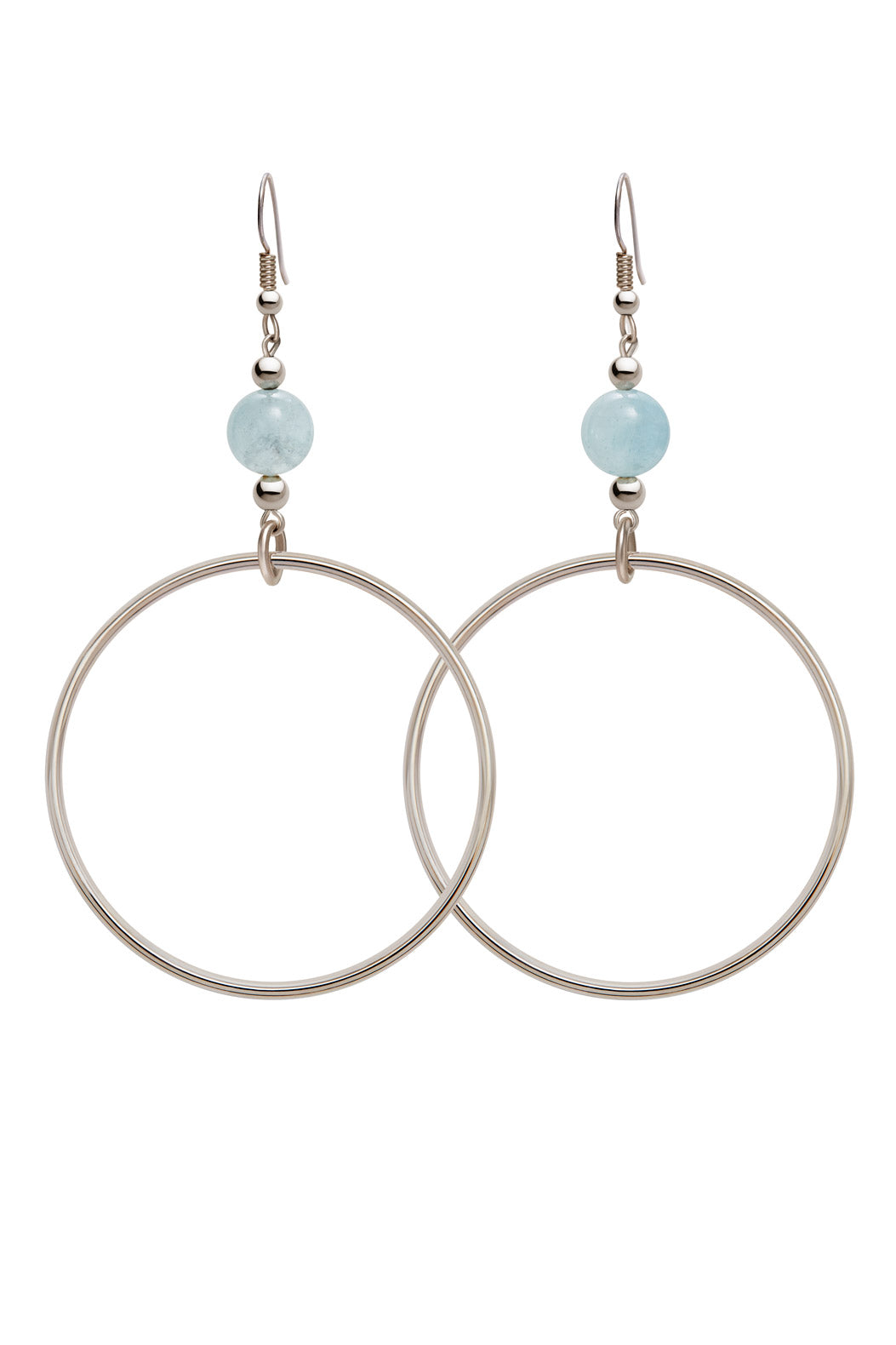 LIGHT AQUAMARINE CLASSIC HOOP EARRINGS