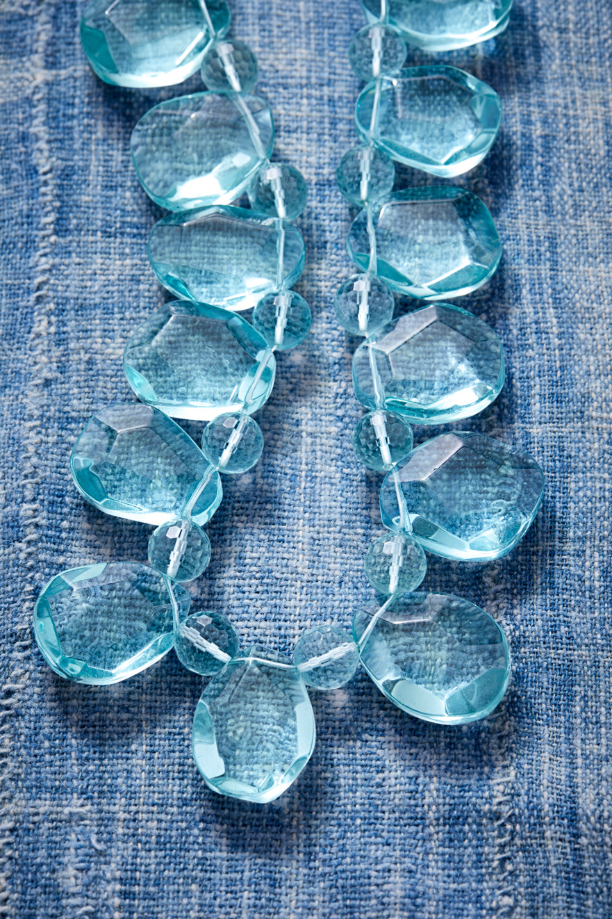 Dreamy Aqua Quartz Briolette Choker