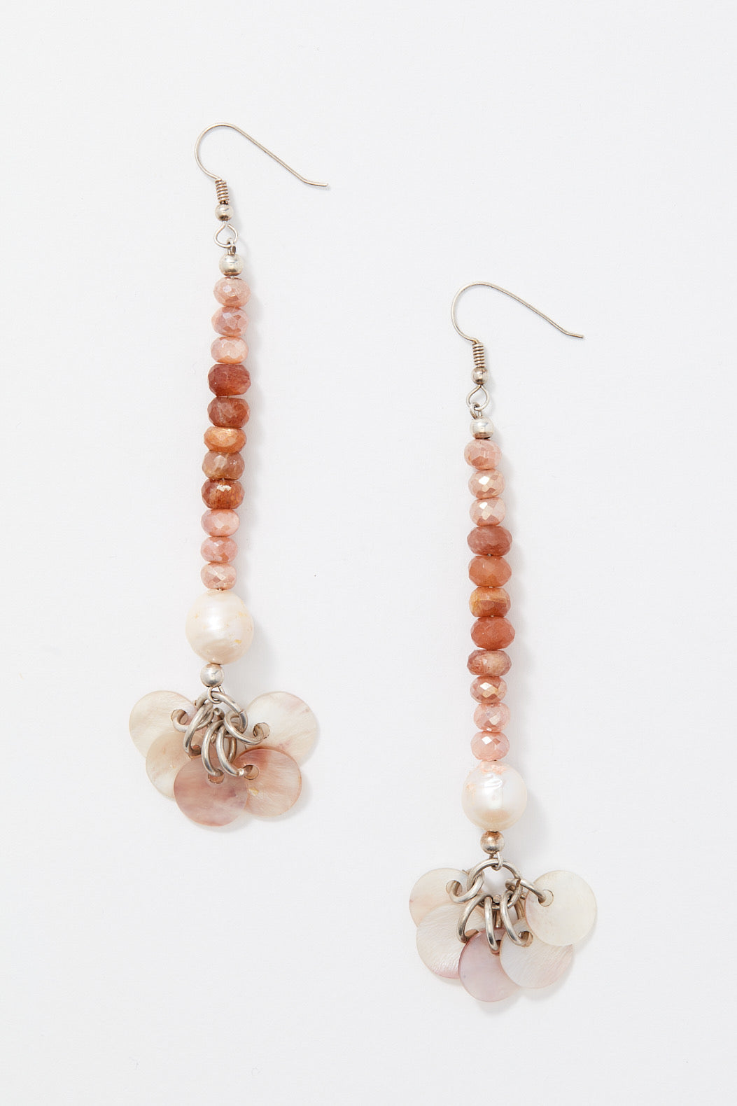 PINK MERMAID PEARL AND SHELL EARRINGS