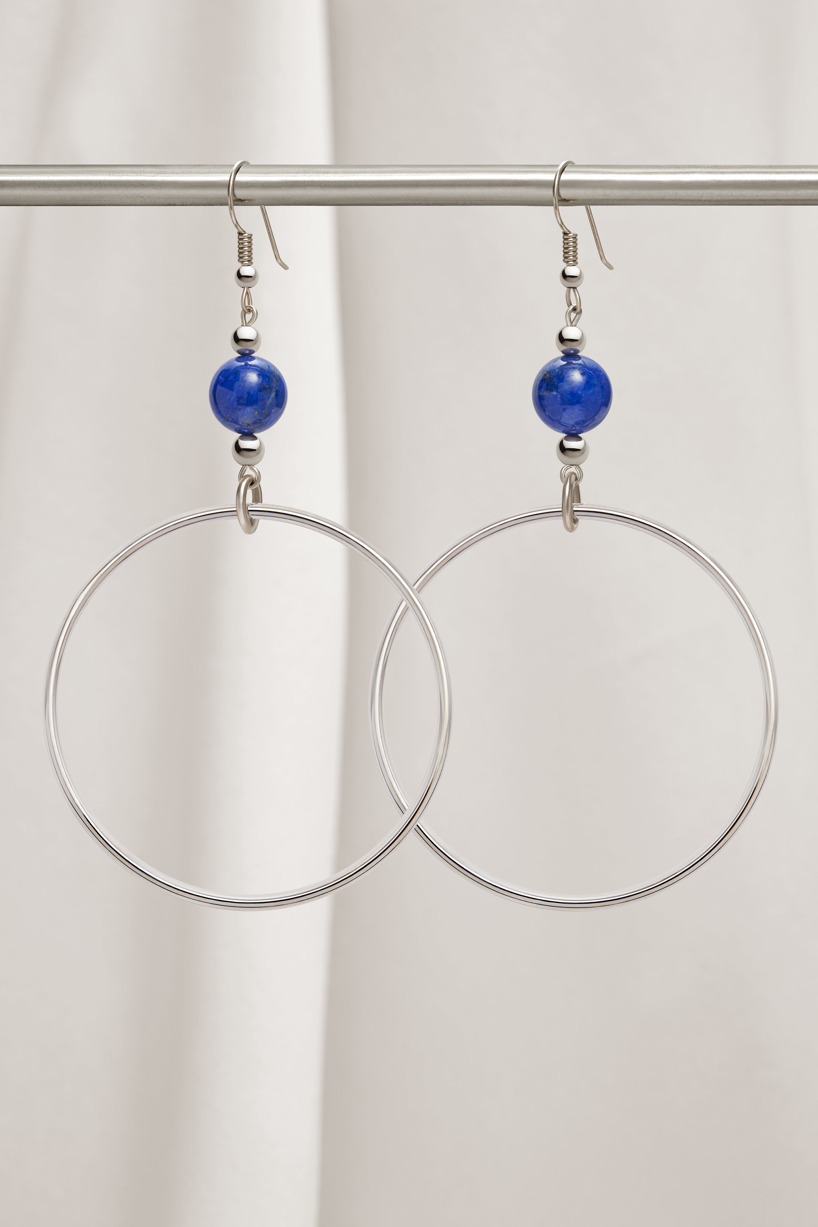 LAPIS CLASSIC STERLING SILVER HOOP EARRINGS