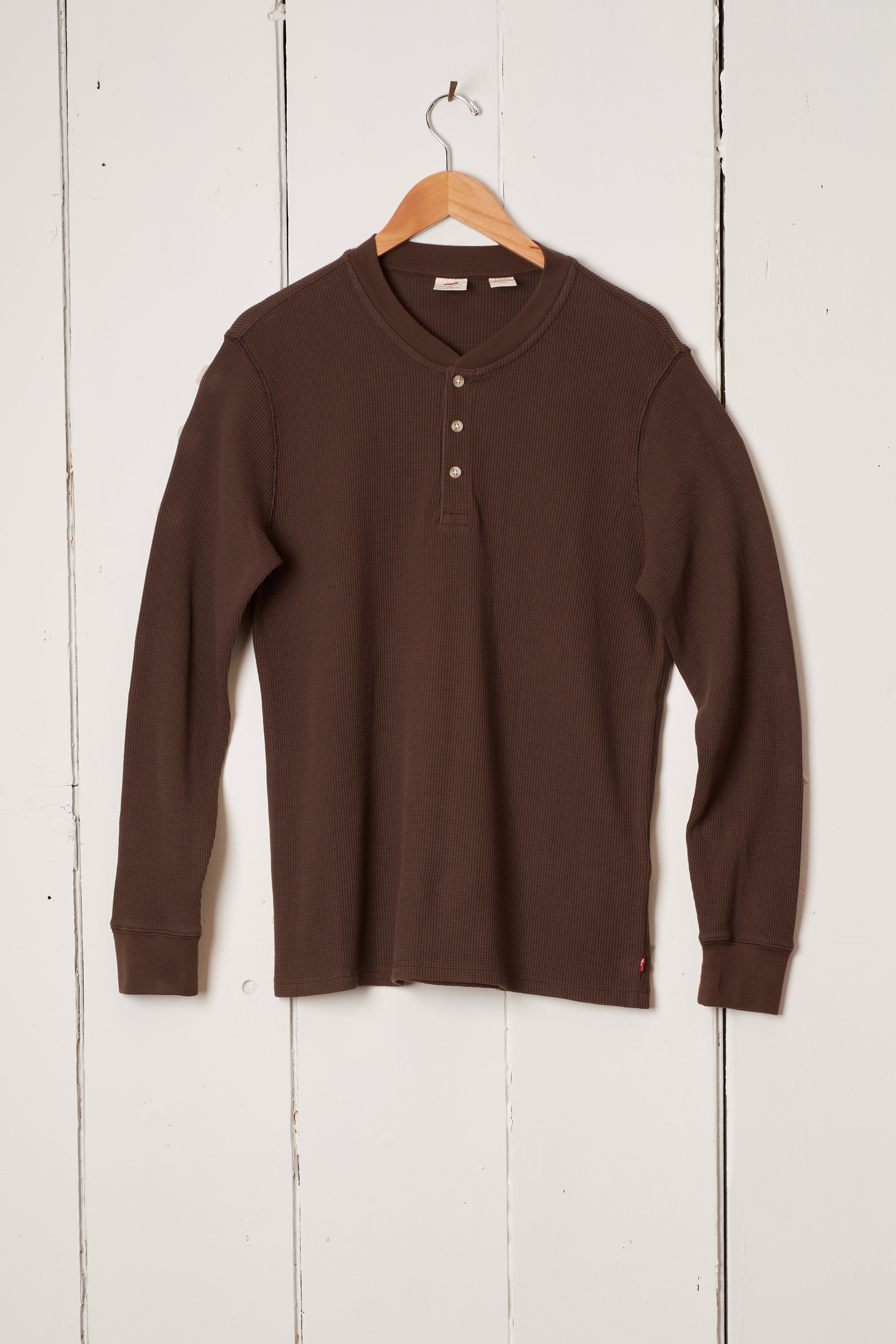 BROWN HENLEY SHIRT - LEVIS