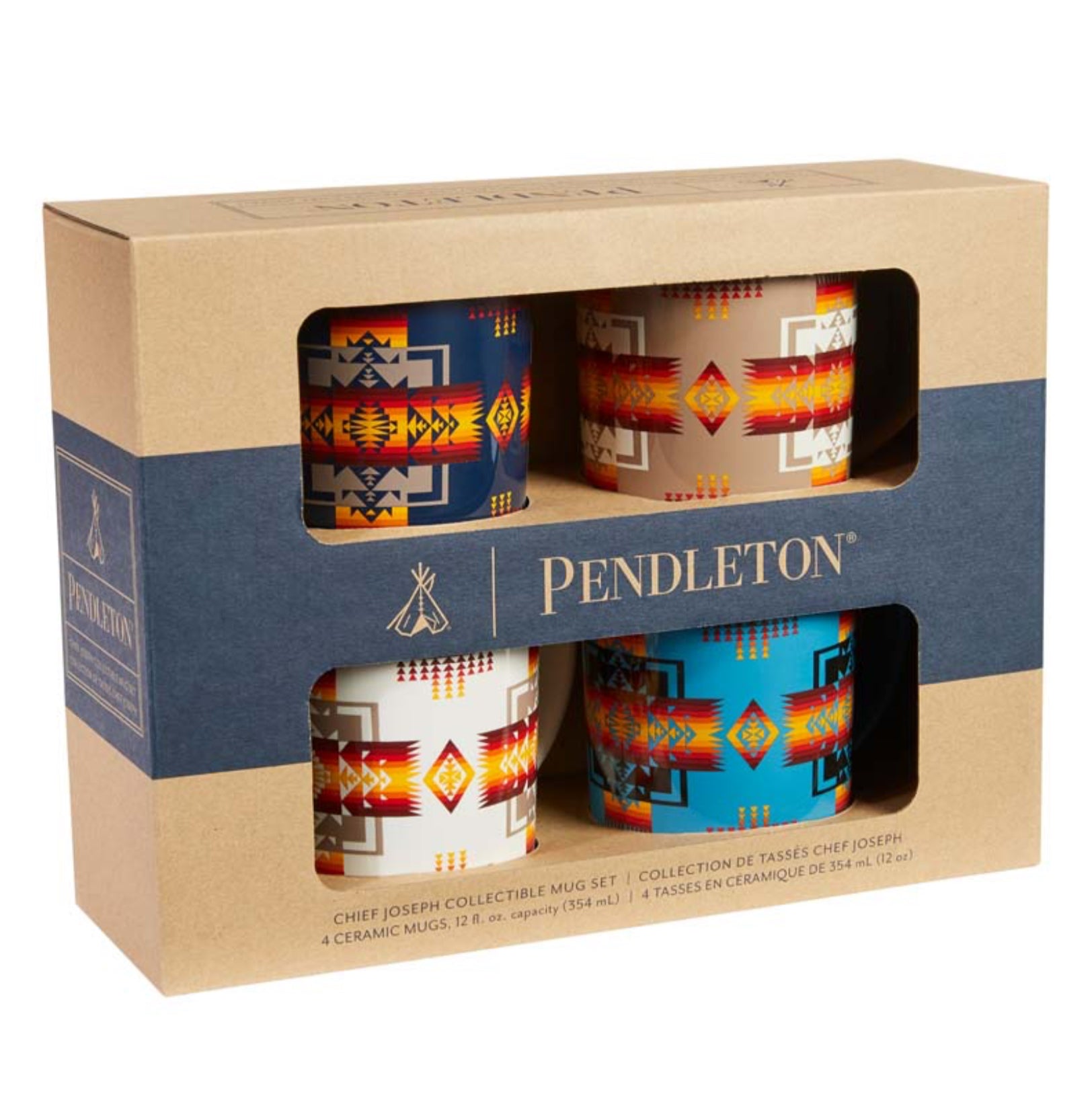PENDLETON CHIEF JOSEPH MUGS, SET OF 4