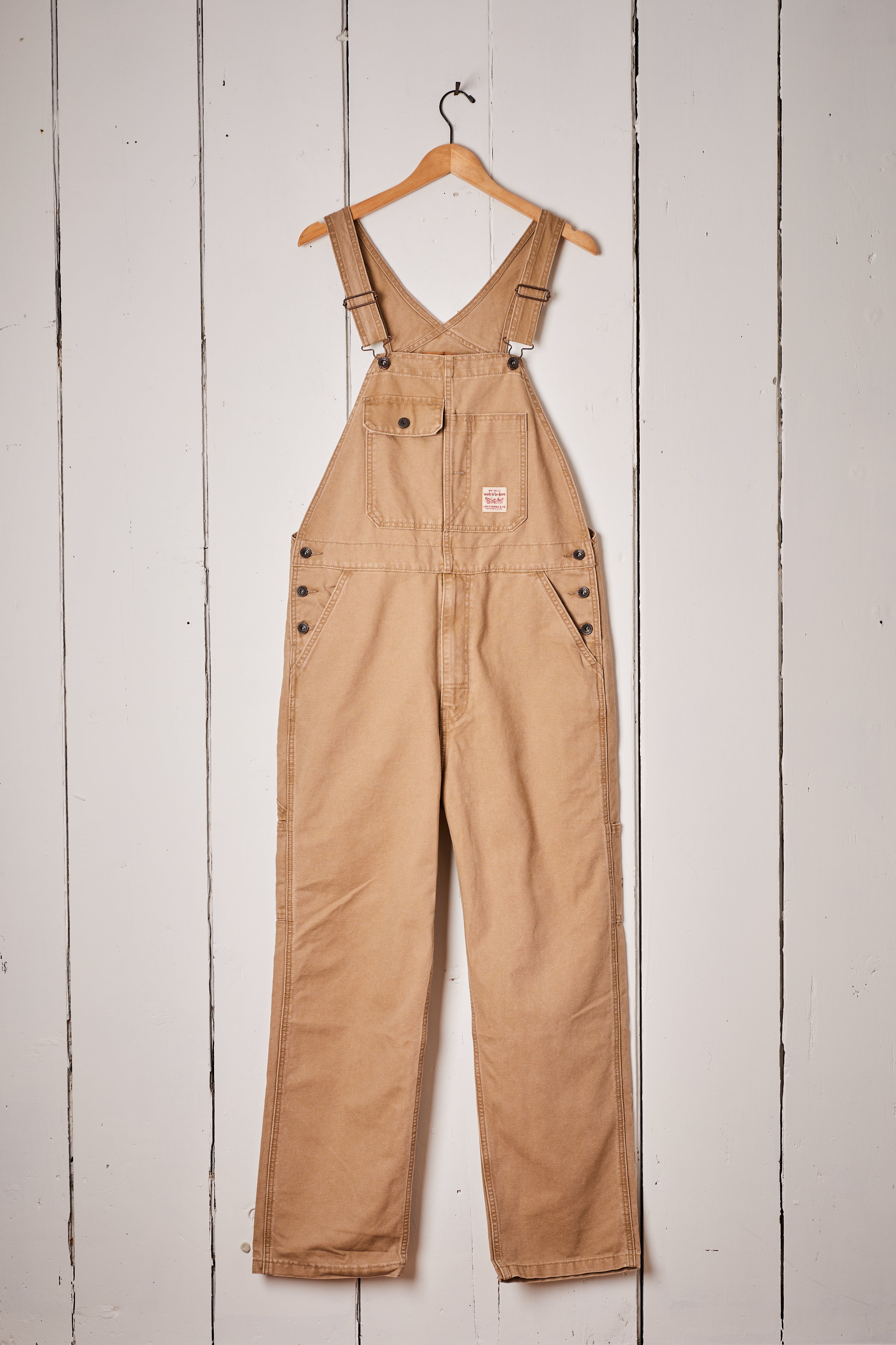 MENS TAN CANVAS OVERALLS- LEVIS