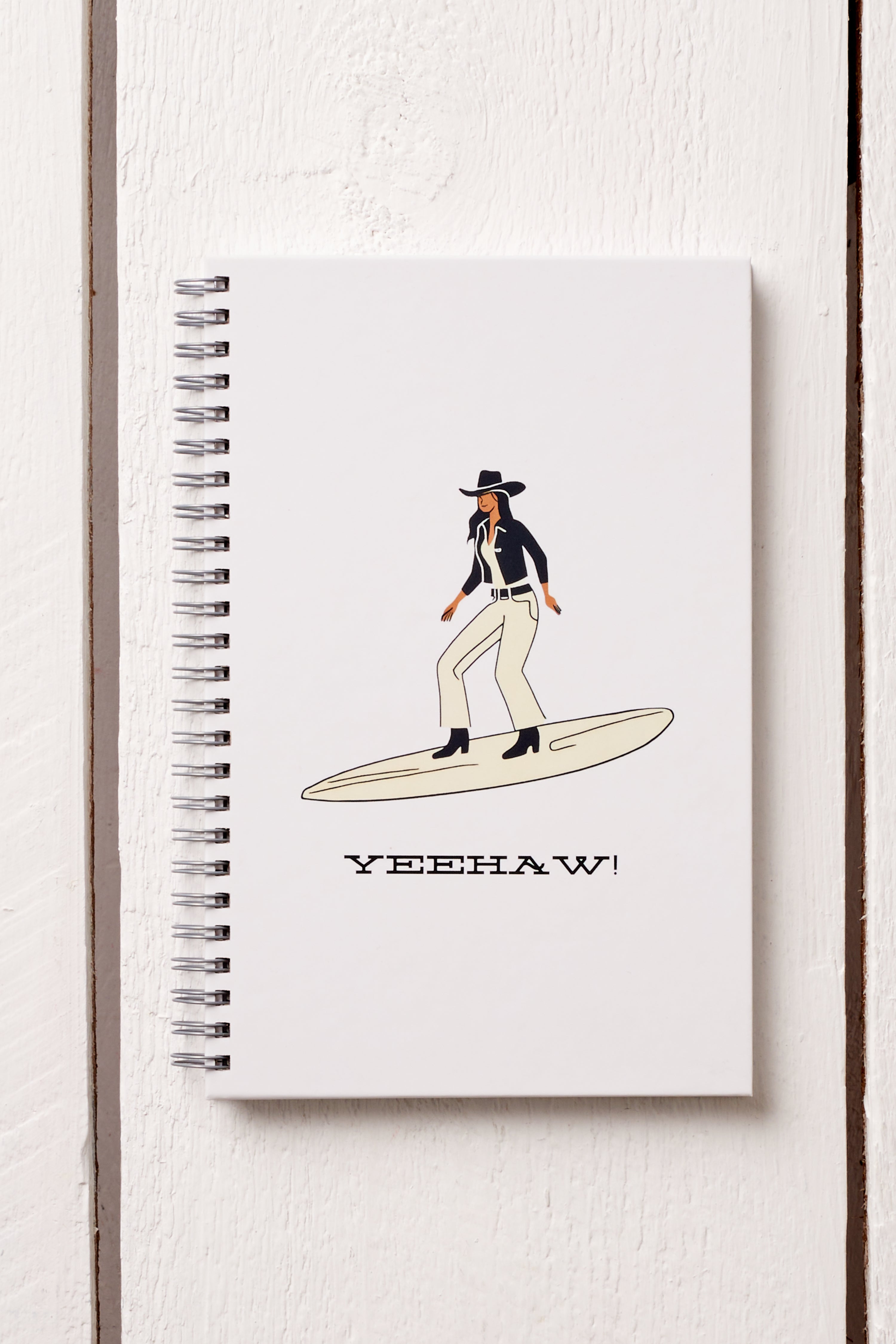 YEEHAW COWGIRL SURFING HARDCOVER JOURNAL