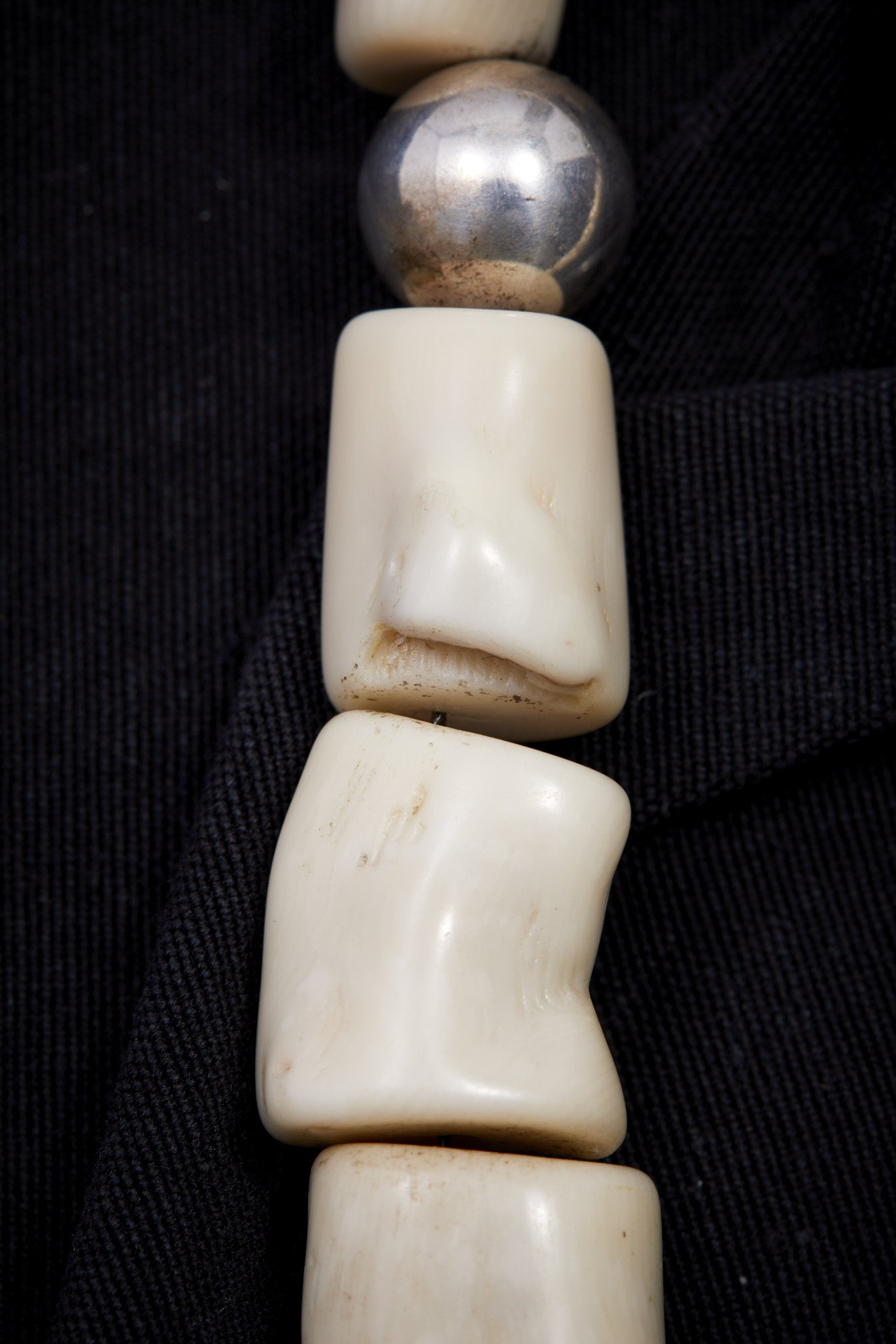 WHITE CORAL AND STERLING SILVER NECKLACE