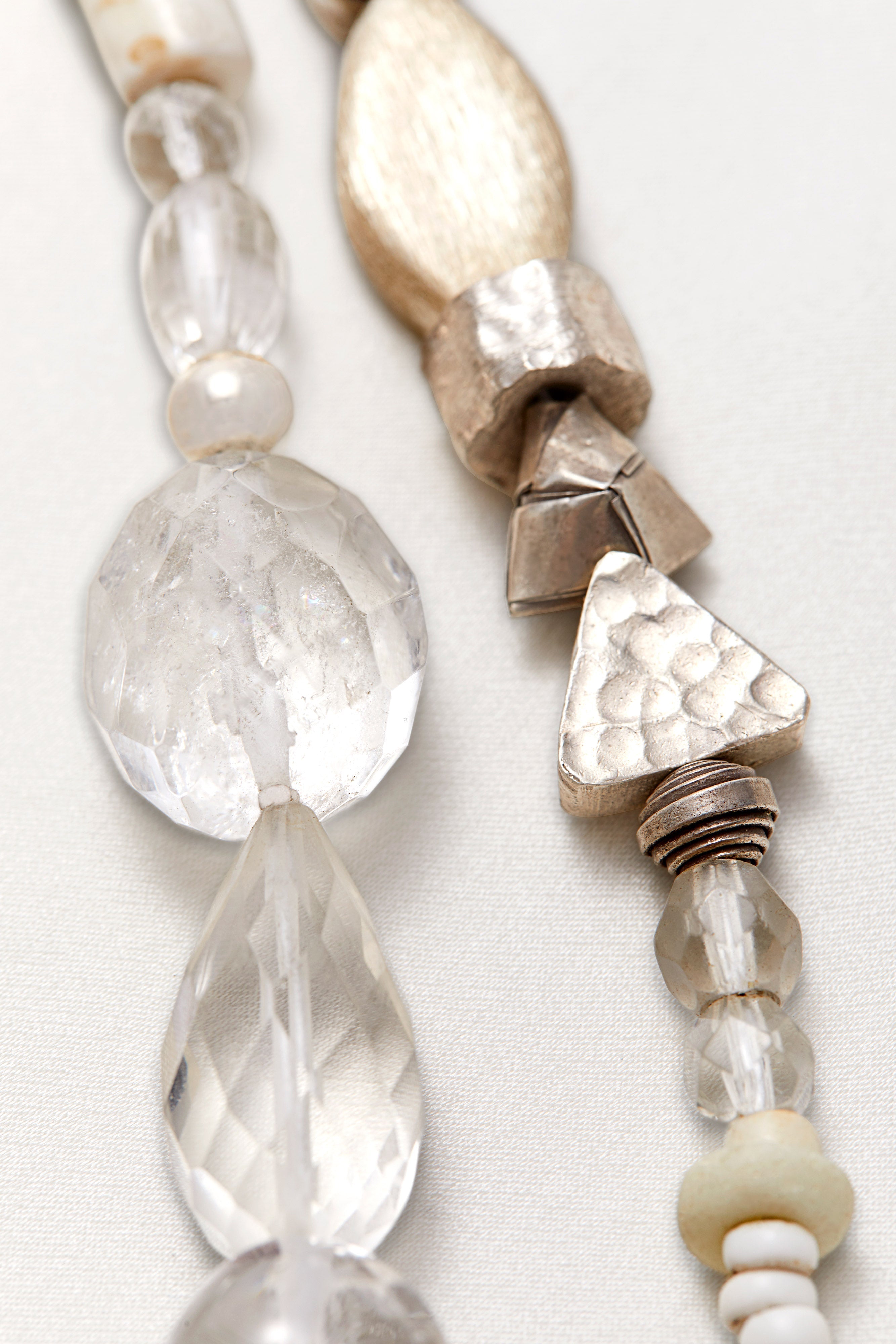 ILLUMINATIONS CRYSTAL QUARTZ AND STERLING SILVER MULTI-STRAND NECKLACE