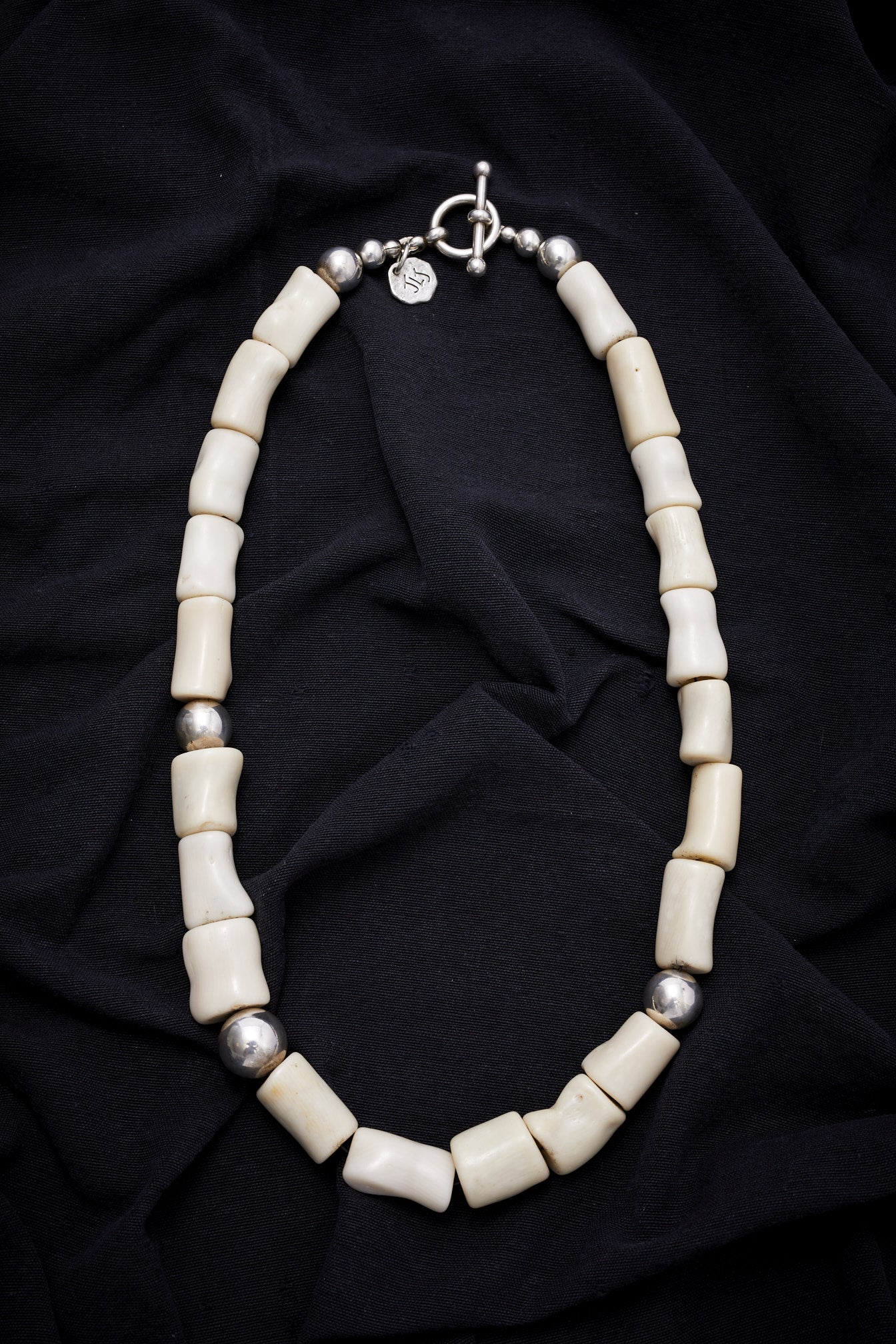 WHITE CORAL AND STERLING SILVER NECKLACE