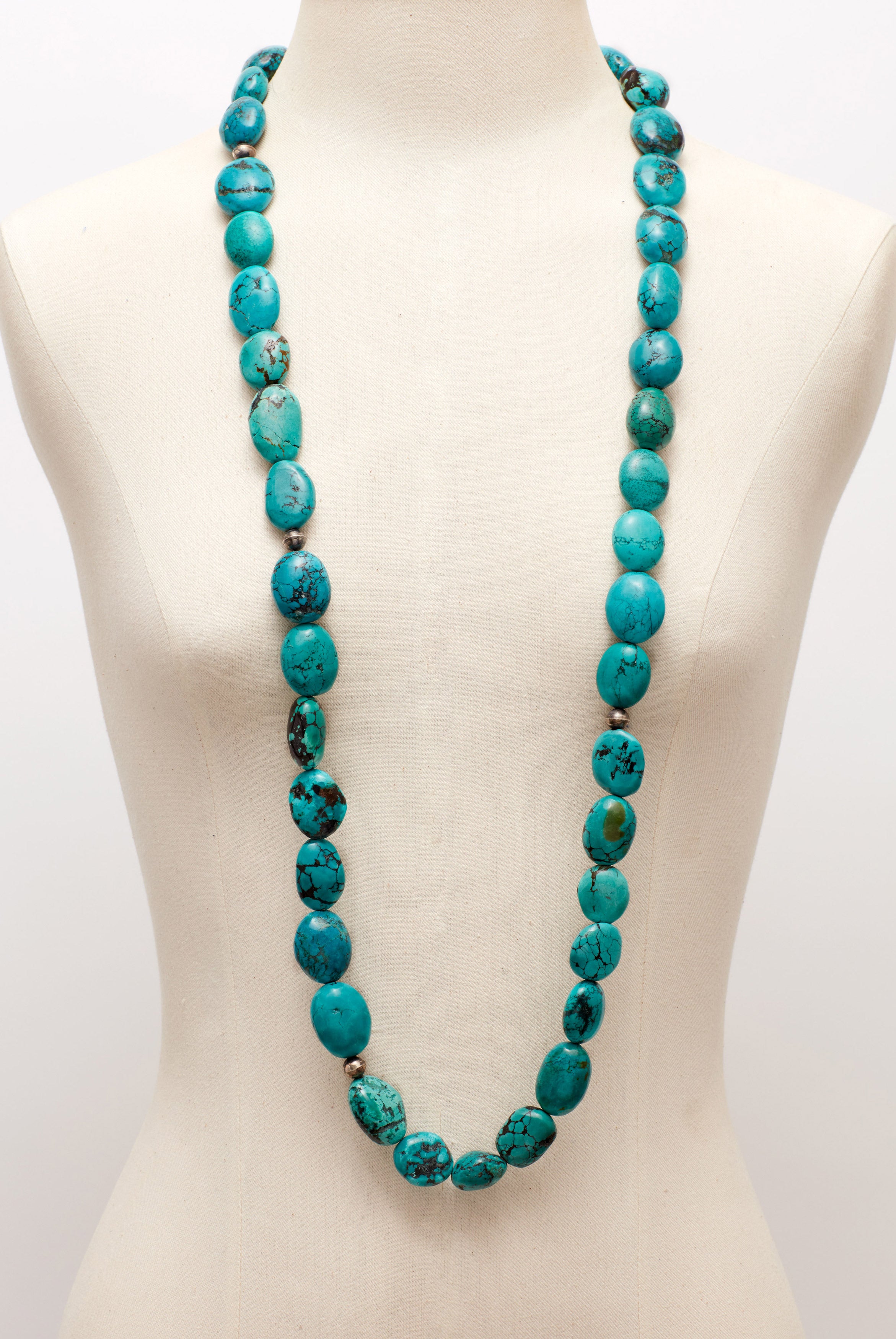 VERY LONG TURQUOISE NECKLACE