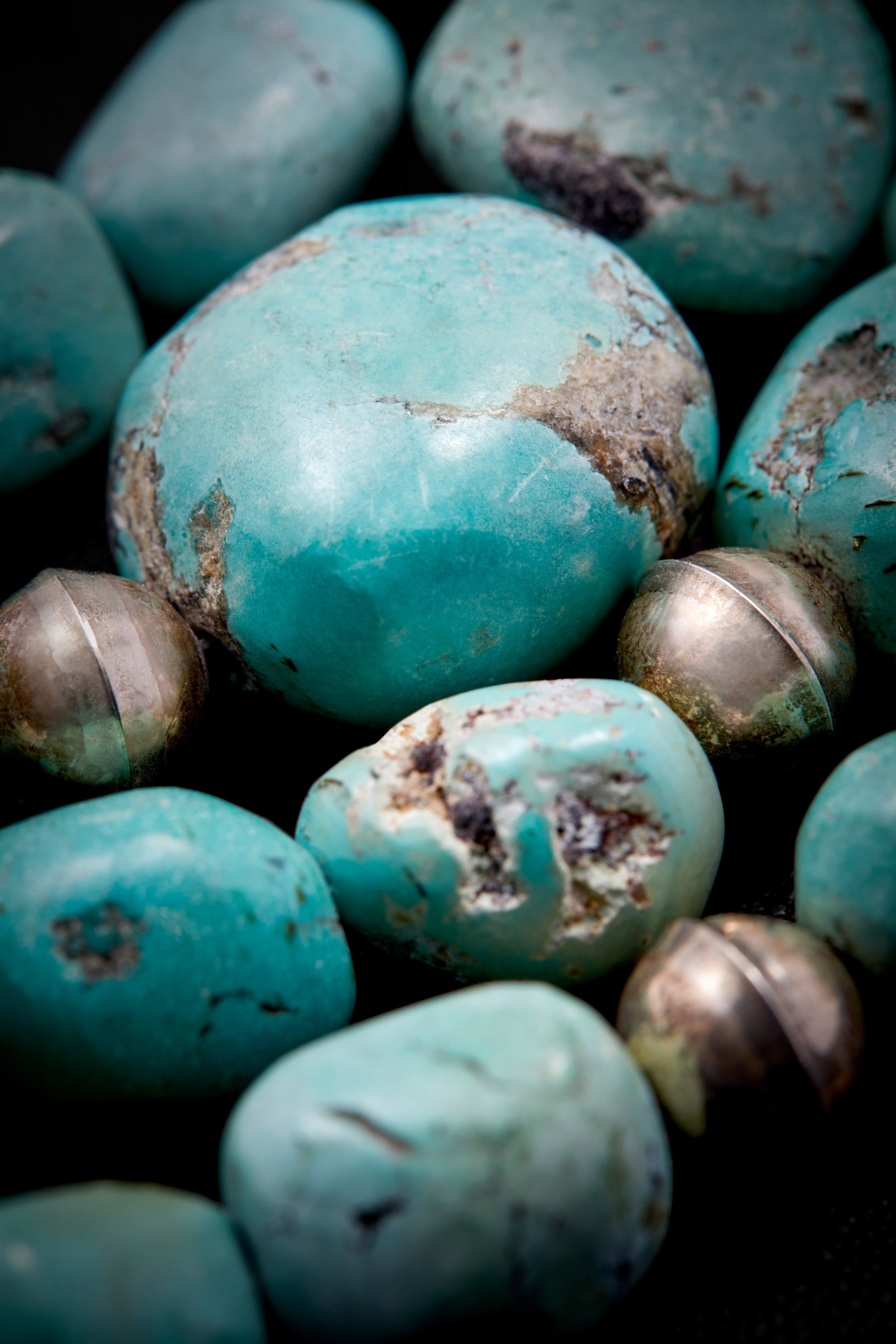 SOFT BLUE TURQUOISE DOUBLE STRAND NECKLACE