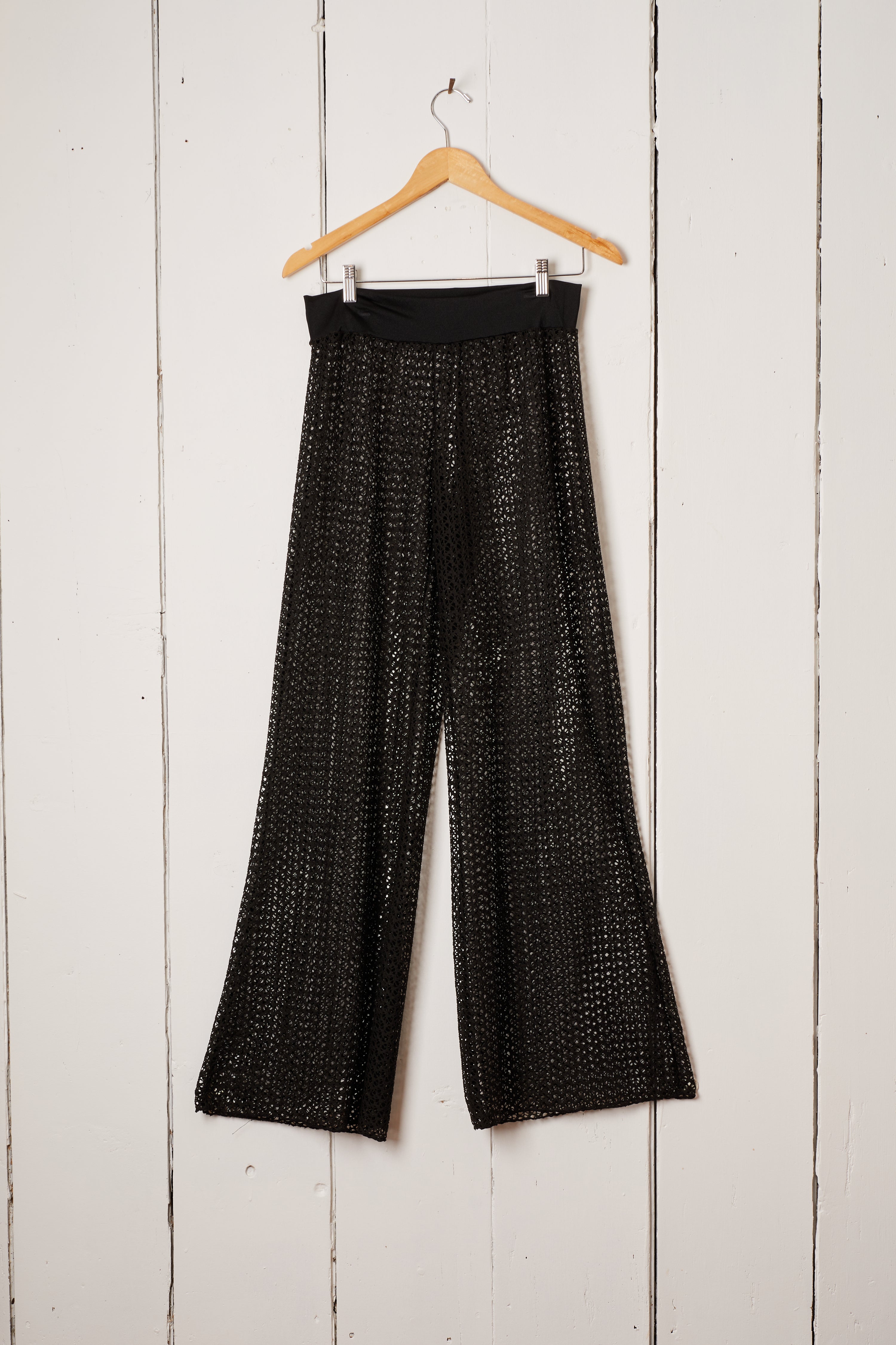 BLACK ZIG ZAG COVER UP PANTS