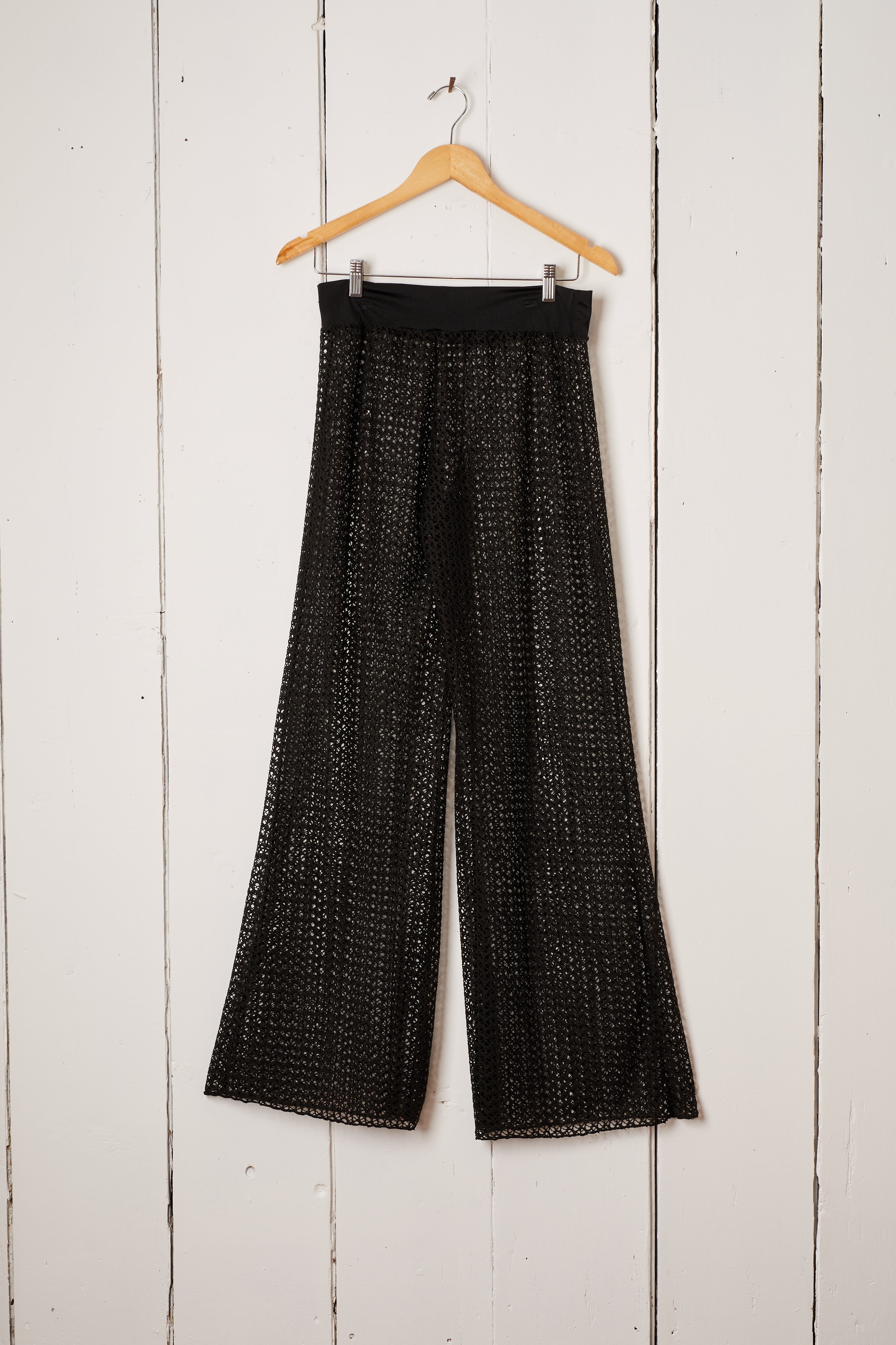 BLACK ZIG ZAG COVER UP PANTS