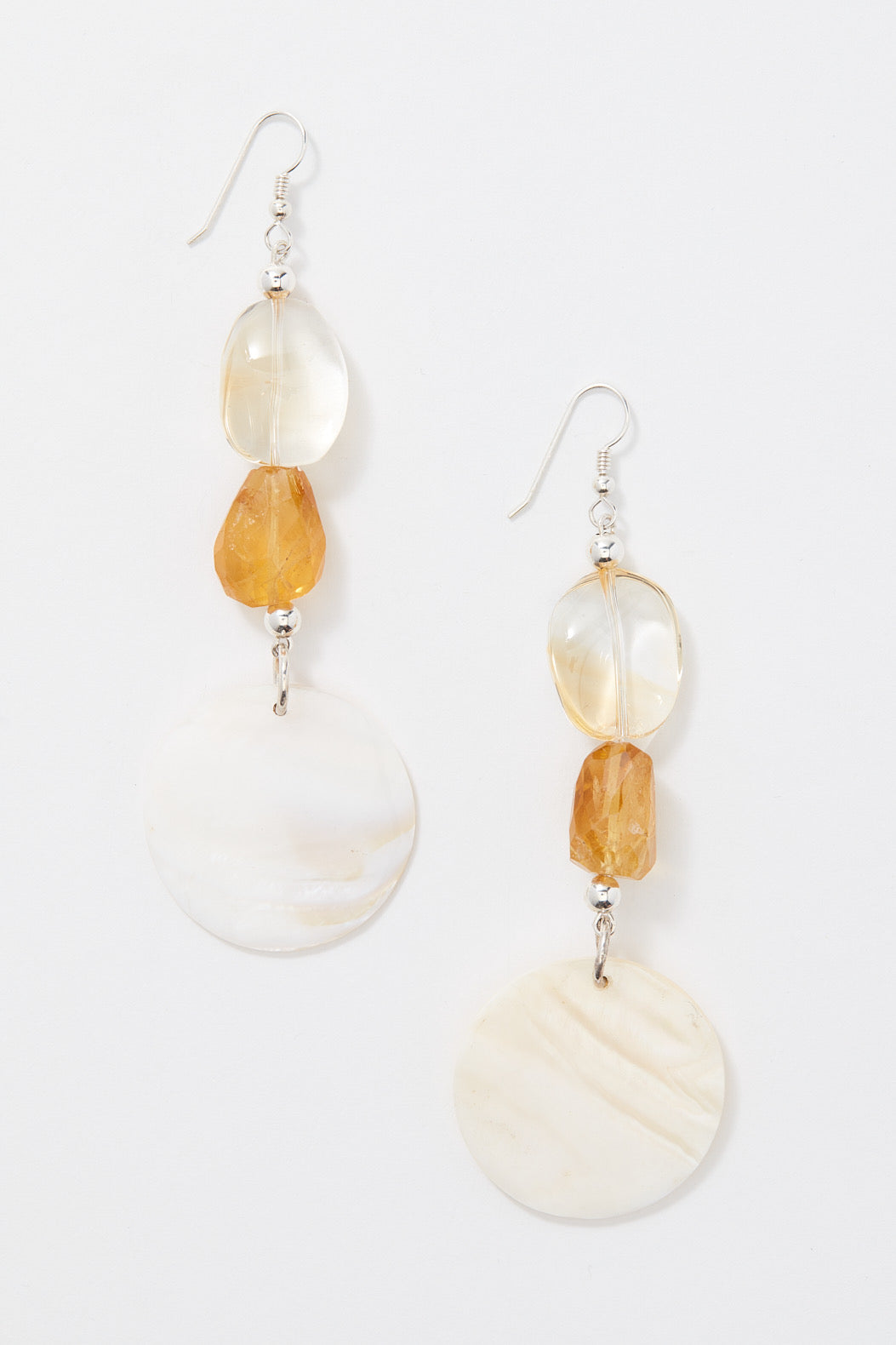 DOUBLE CITRINE SUN GODDESS EARRINGS