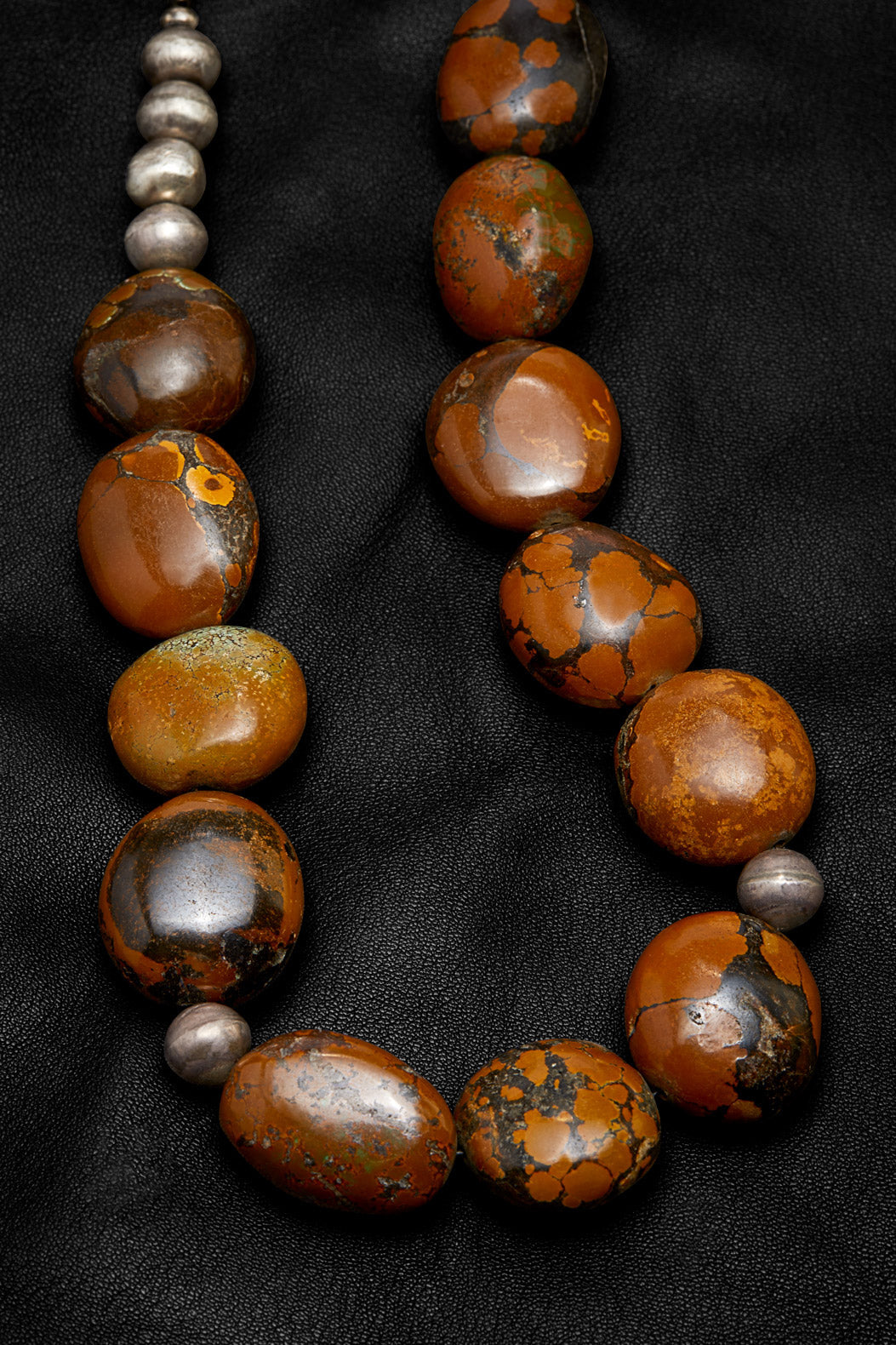 MAHOGANY AND OCHRE TURQUOISE NECKLACE