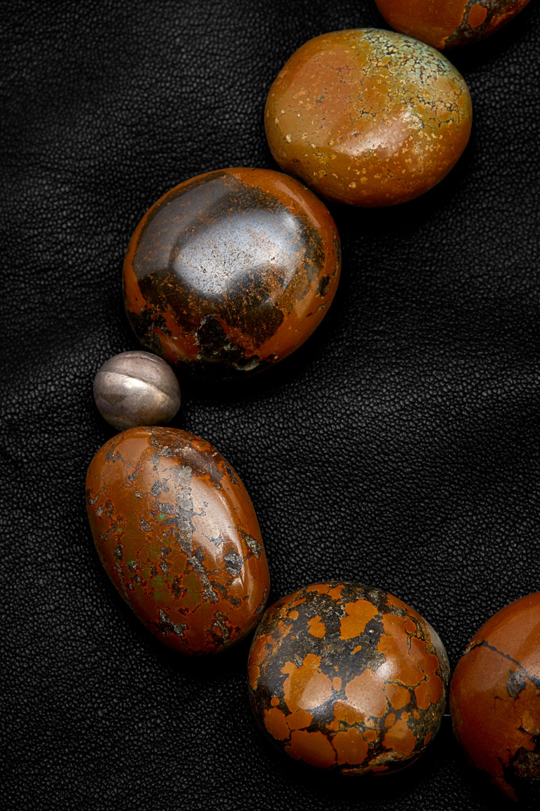 MAHOGANY AND OCHRE TURQUOISE NECKLACE