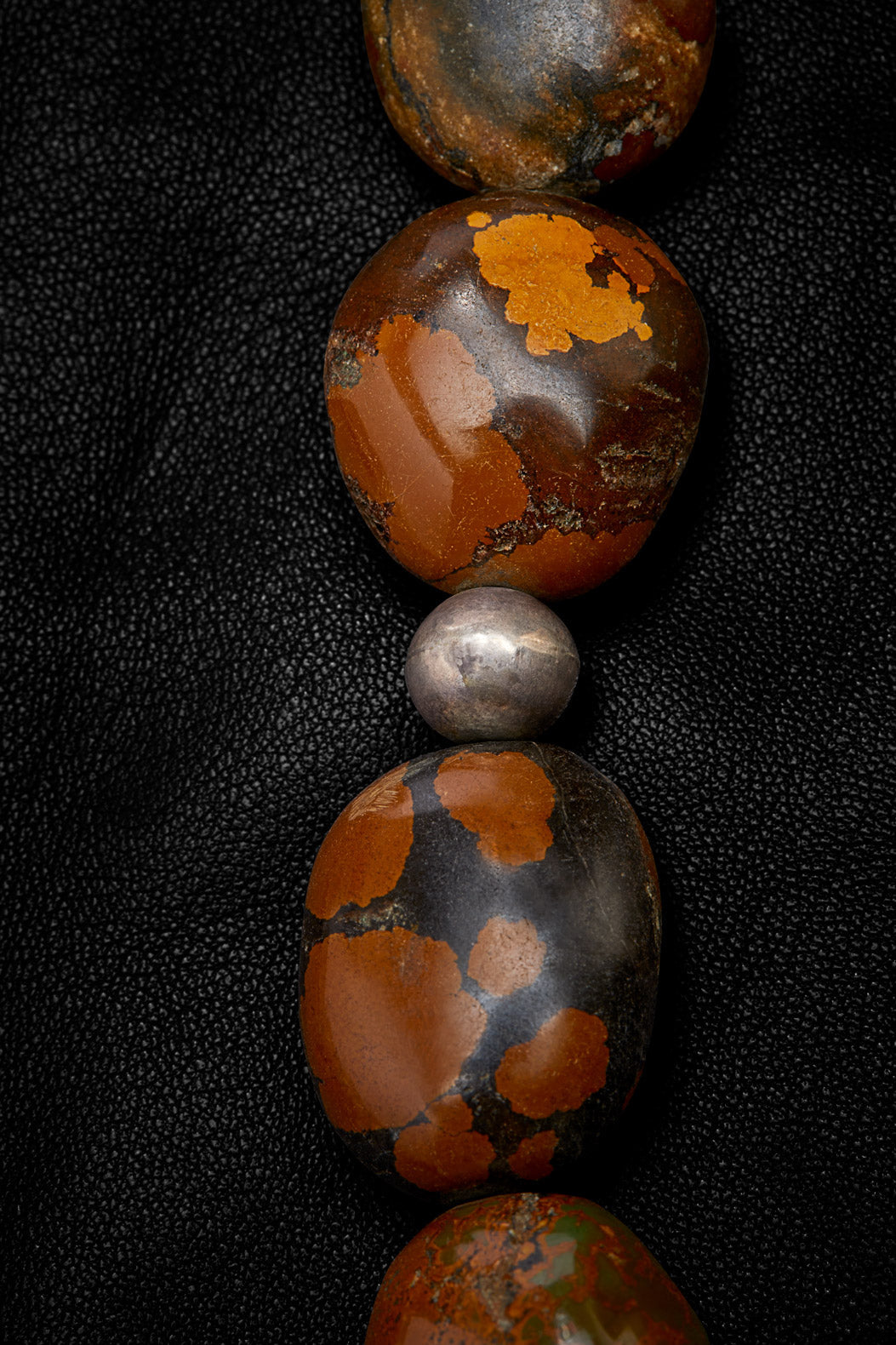 MAHOGANY AND OCHRE TURQUOISE NECKLACE