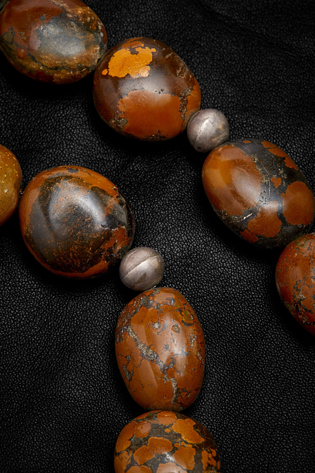 MAHOGANY AND OCHRE TURQUOISE NECKLACE