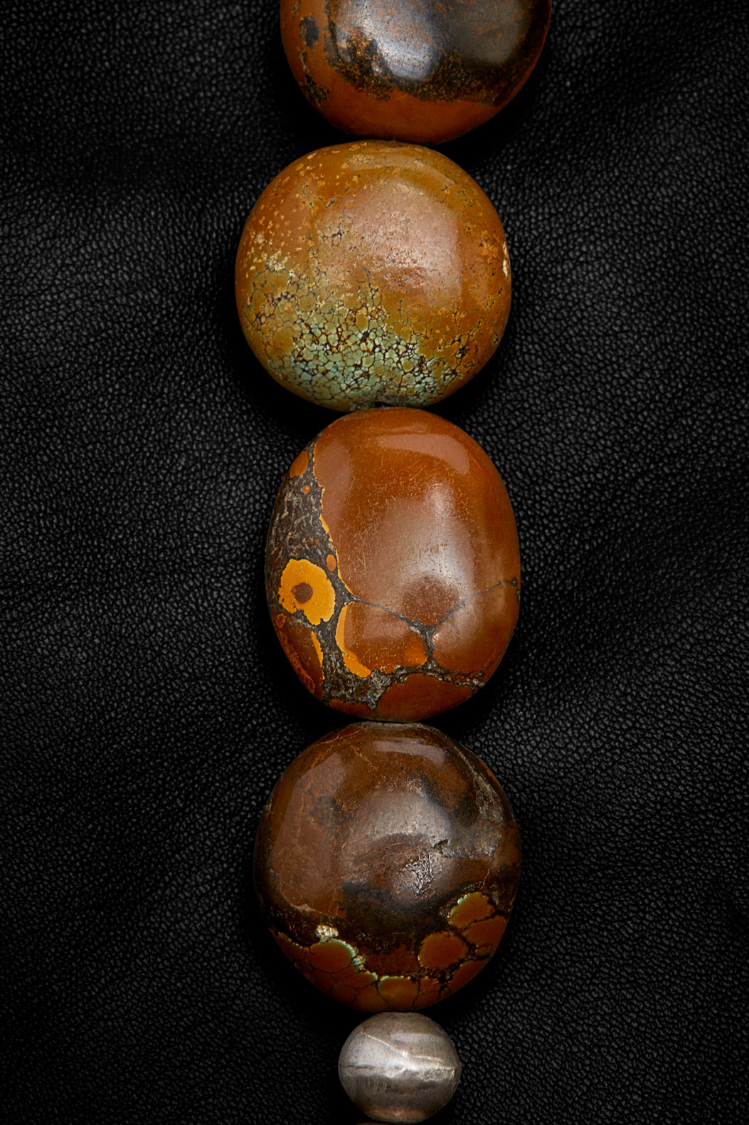 MAHOGANY AND OCHRE TURQUOISE NECKLACE